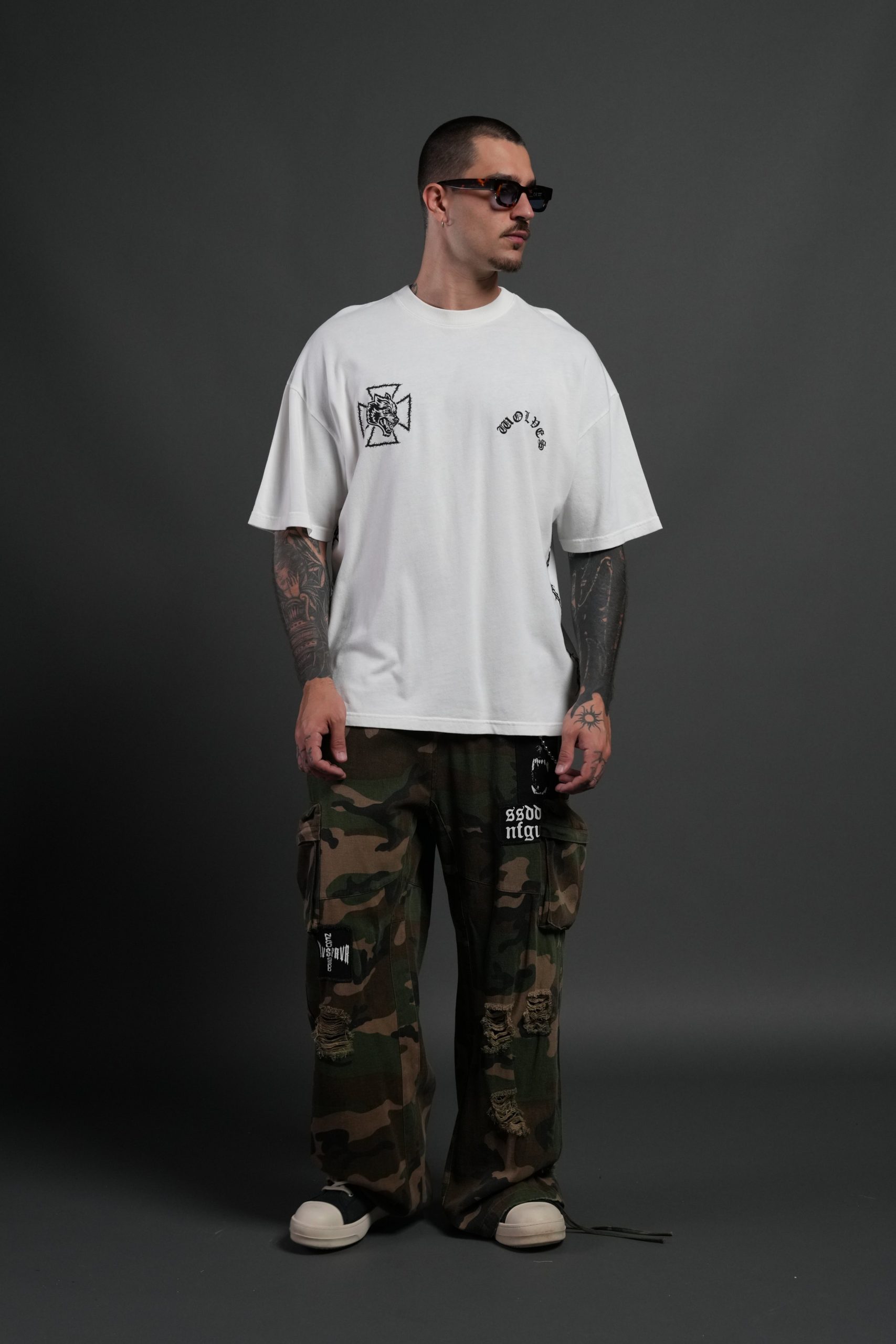 Ascend Premium Oversized Tee in Cream - Image 5