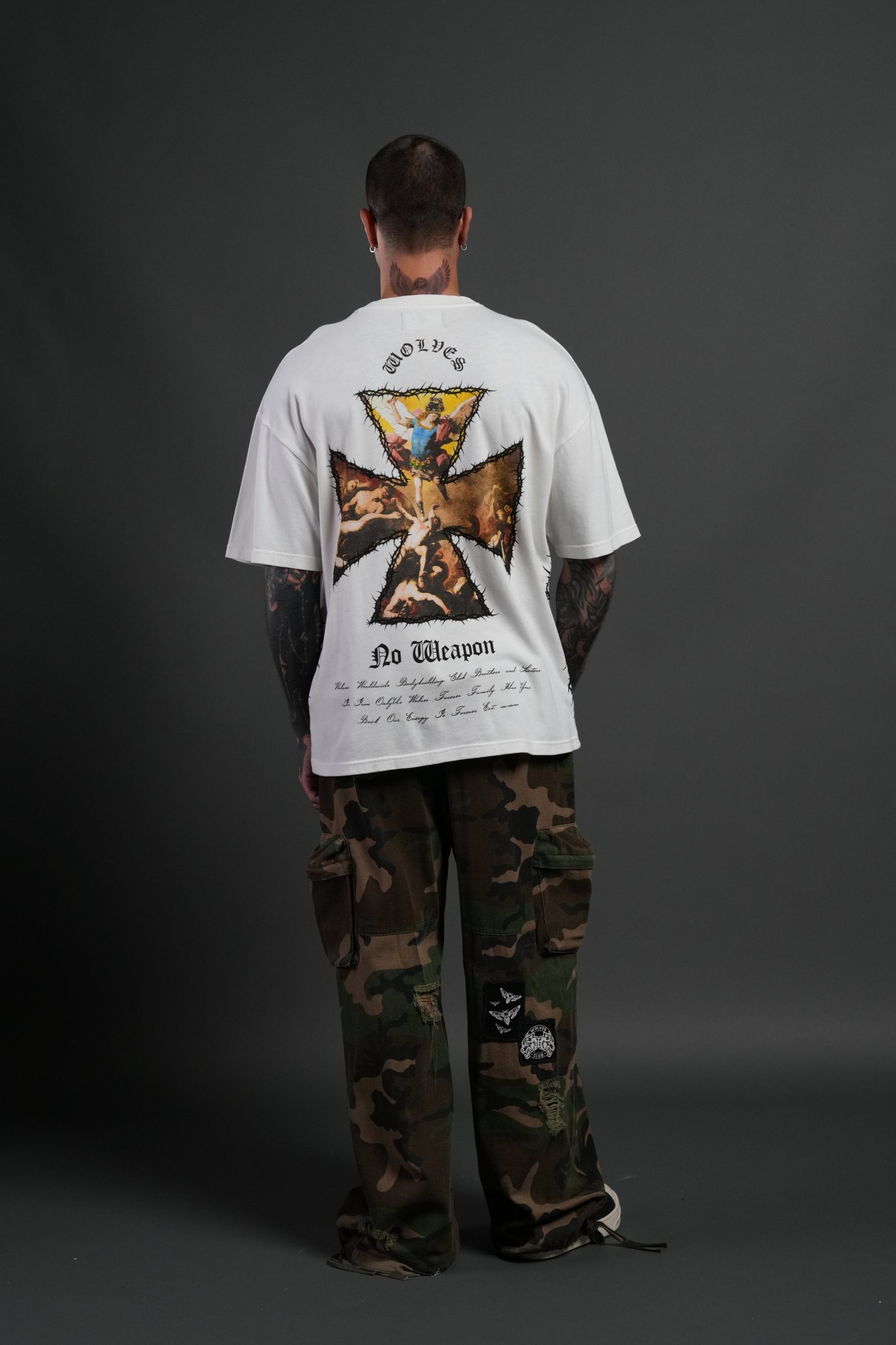 Ascend Premium Oversized Tee in Cream - Image 6