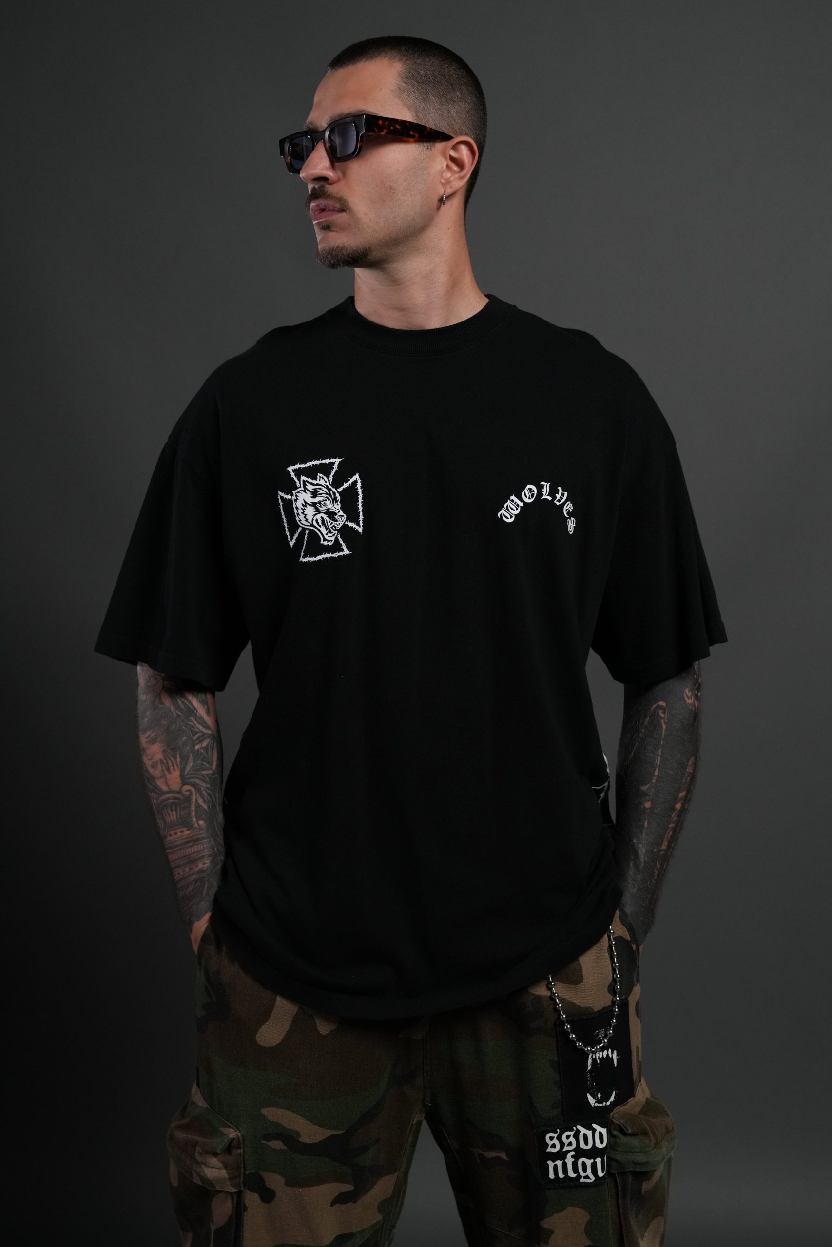 Ascend Premium Oversized Tee in Black - Image 2