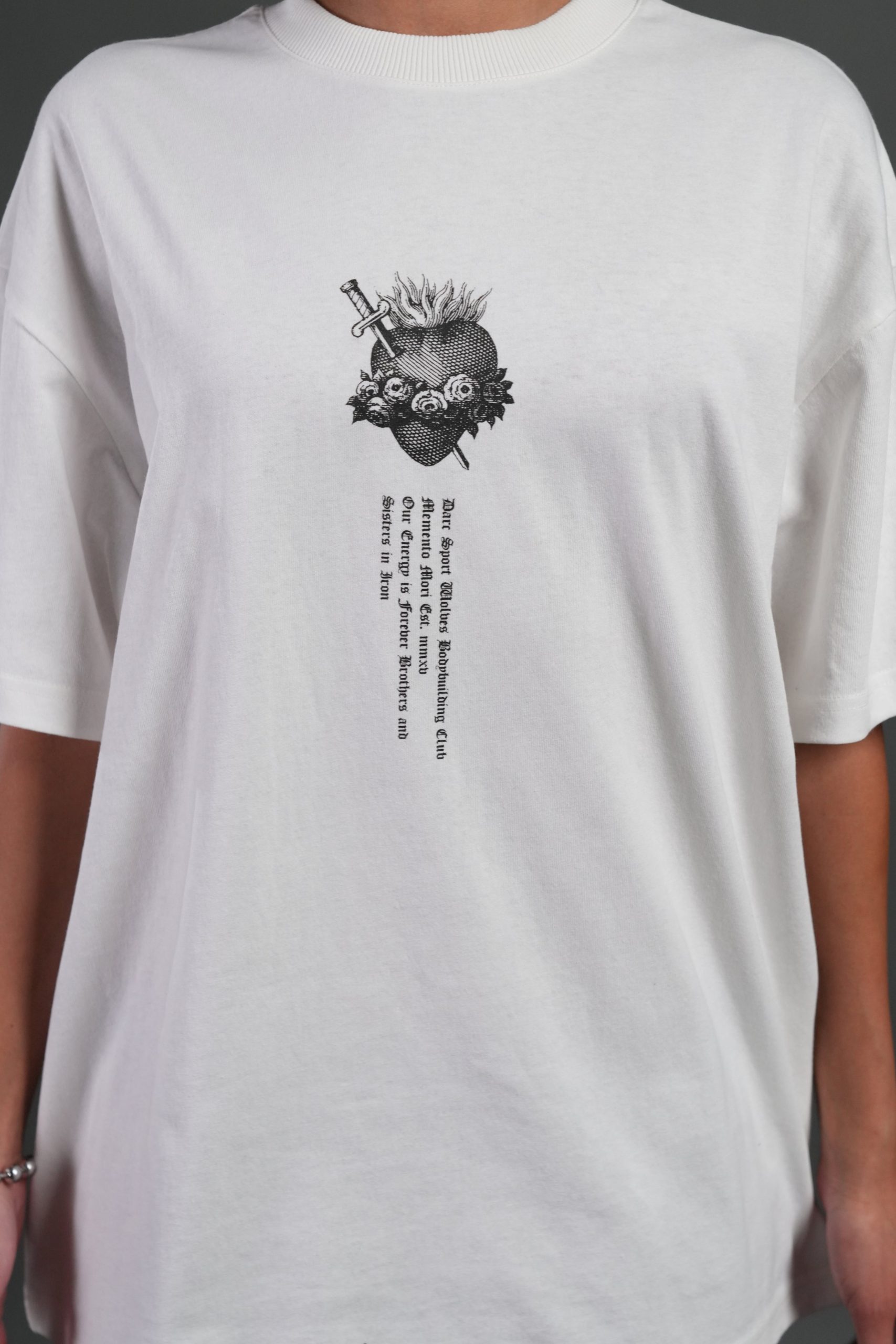 Sin Again Unisex Grunge Tee in Cream - Image 6