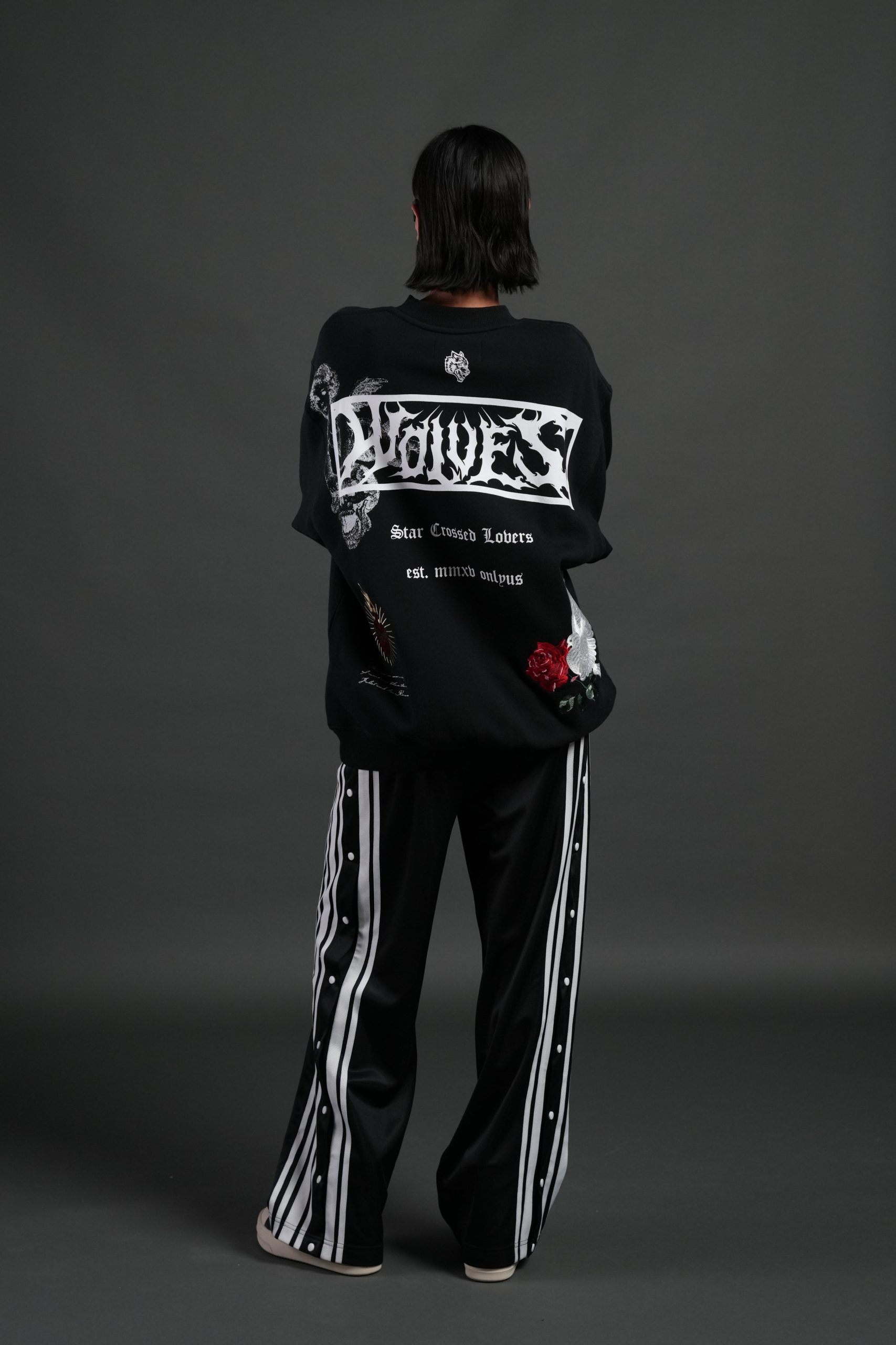 Doomed Love London Unisex Crewneck in Black - Image 12