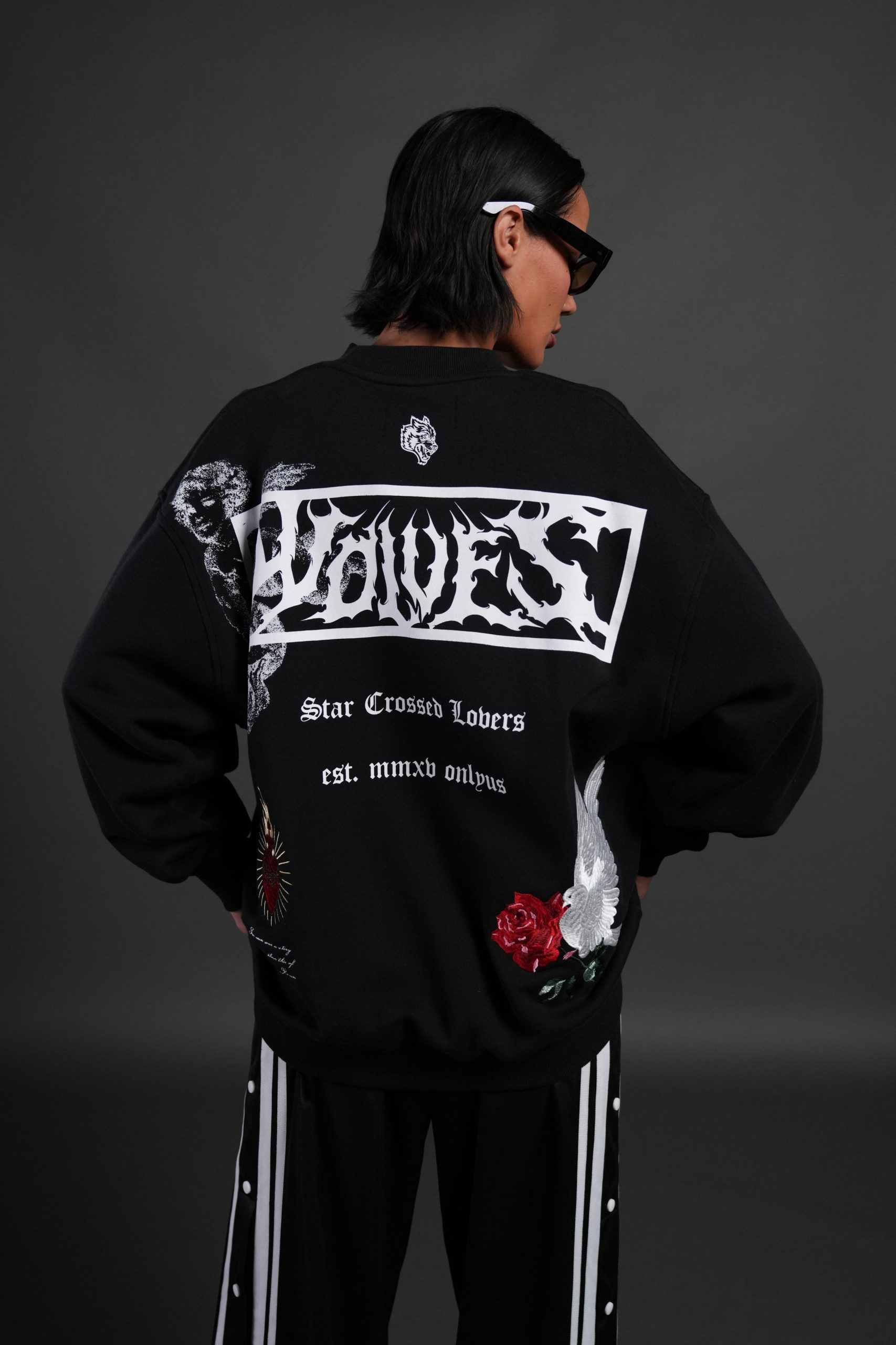 Doomed Love London Unisex Crewneck in Black - Image 10