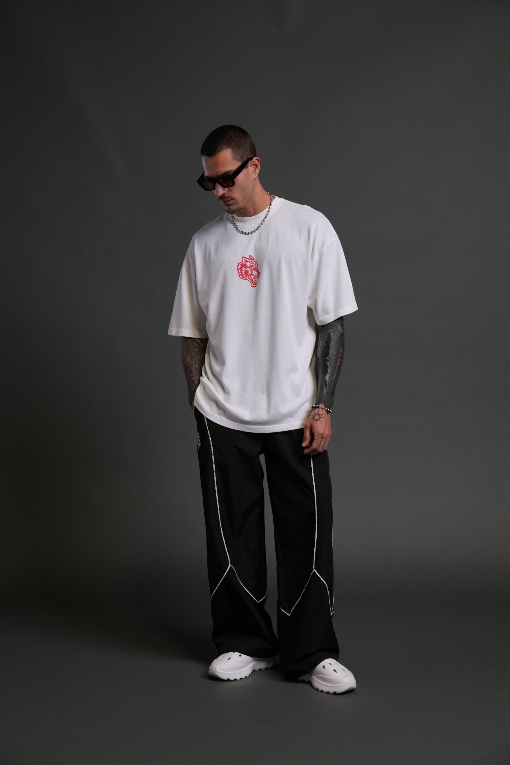 Wolves Club FRVR Unisex Premium Oversized Tee in Cream - Image 5