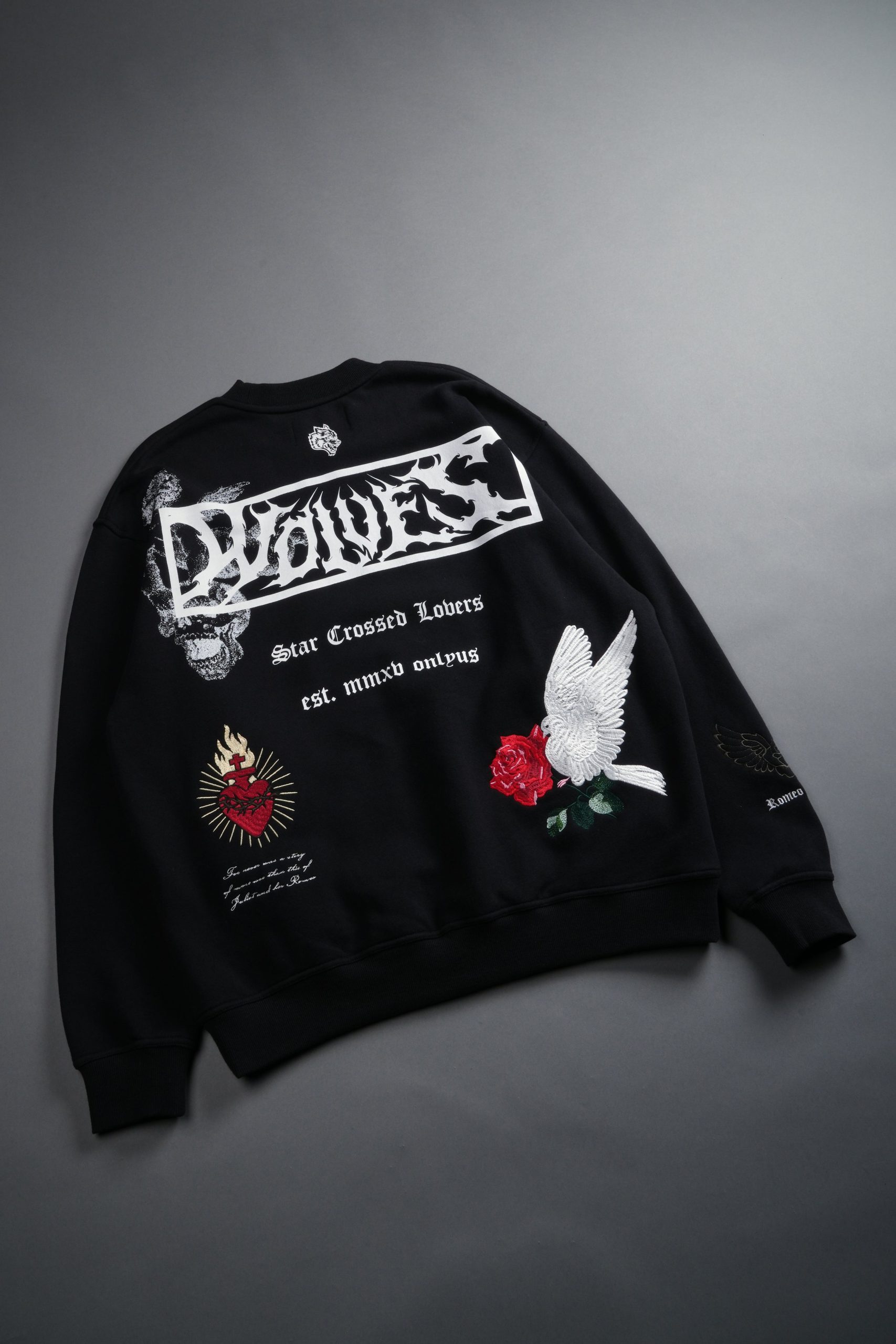 Doomed Love London Unisex Crewneck in Black - Image 15