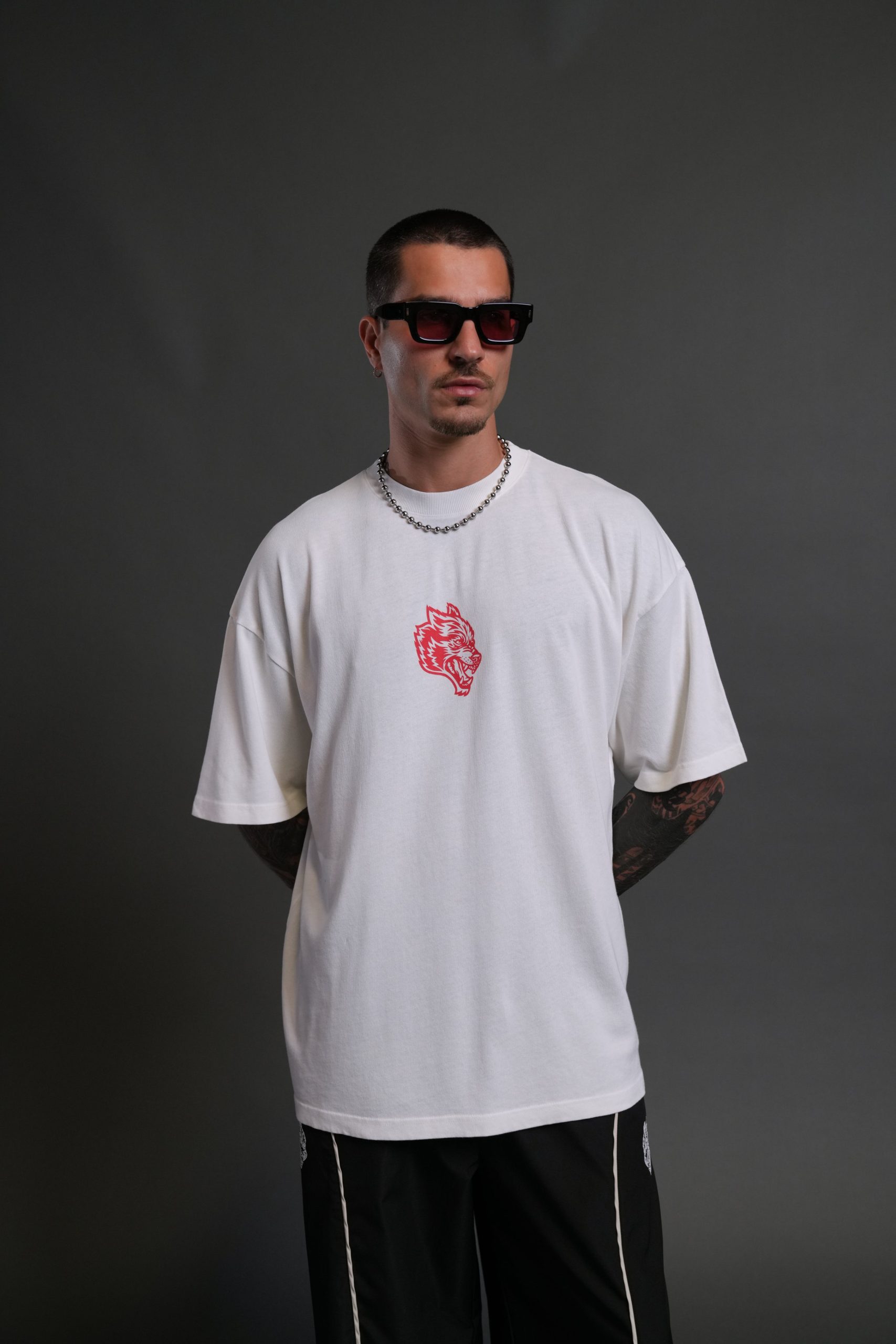 Wolves Club FRVR Unisex Premium Oversized Tee in Cream - Image 2
