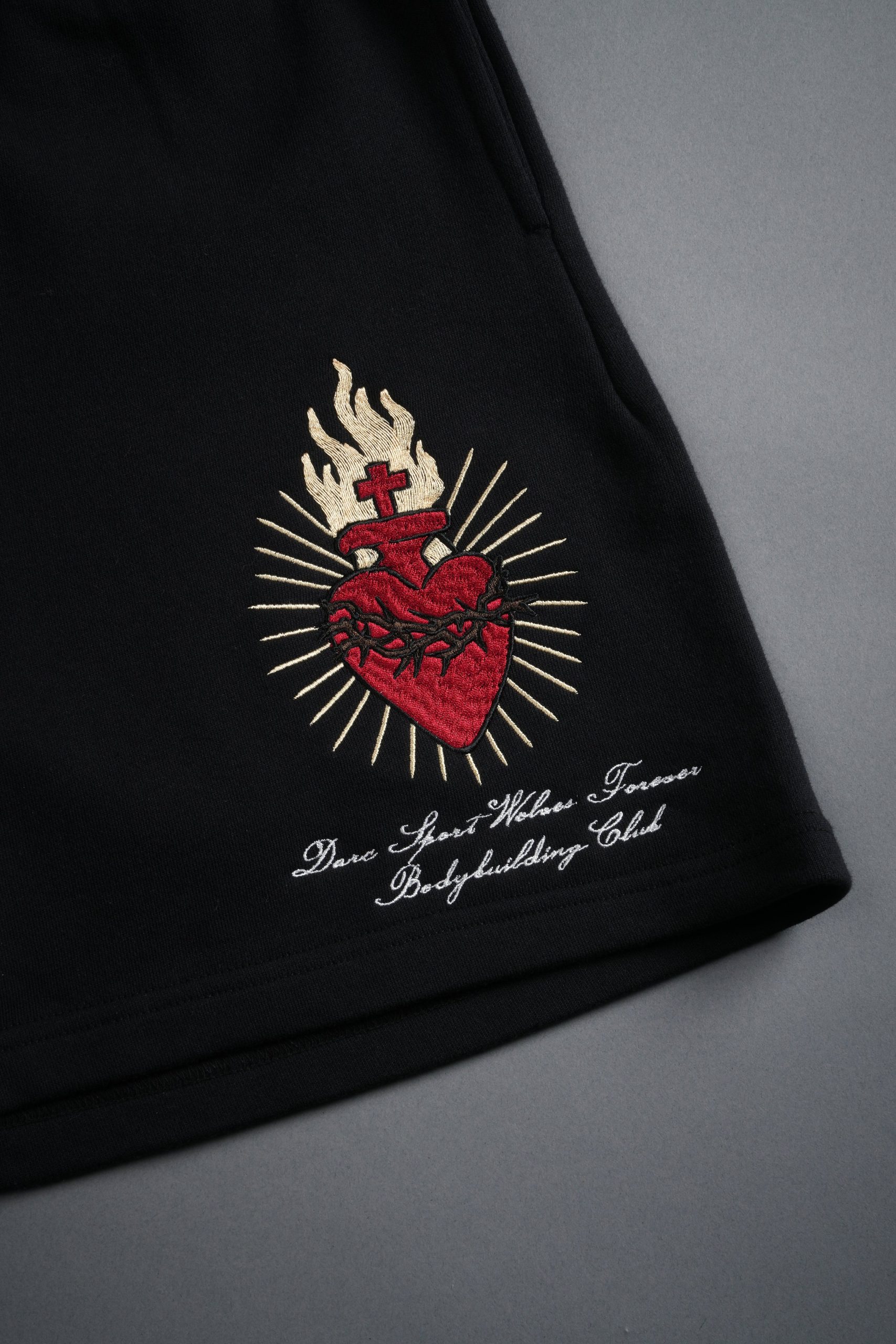 Doomed Love Post Lounge Sweat Shorts in Black - Image 9