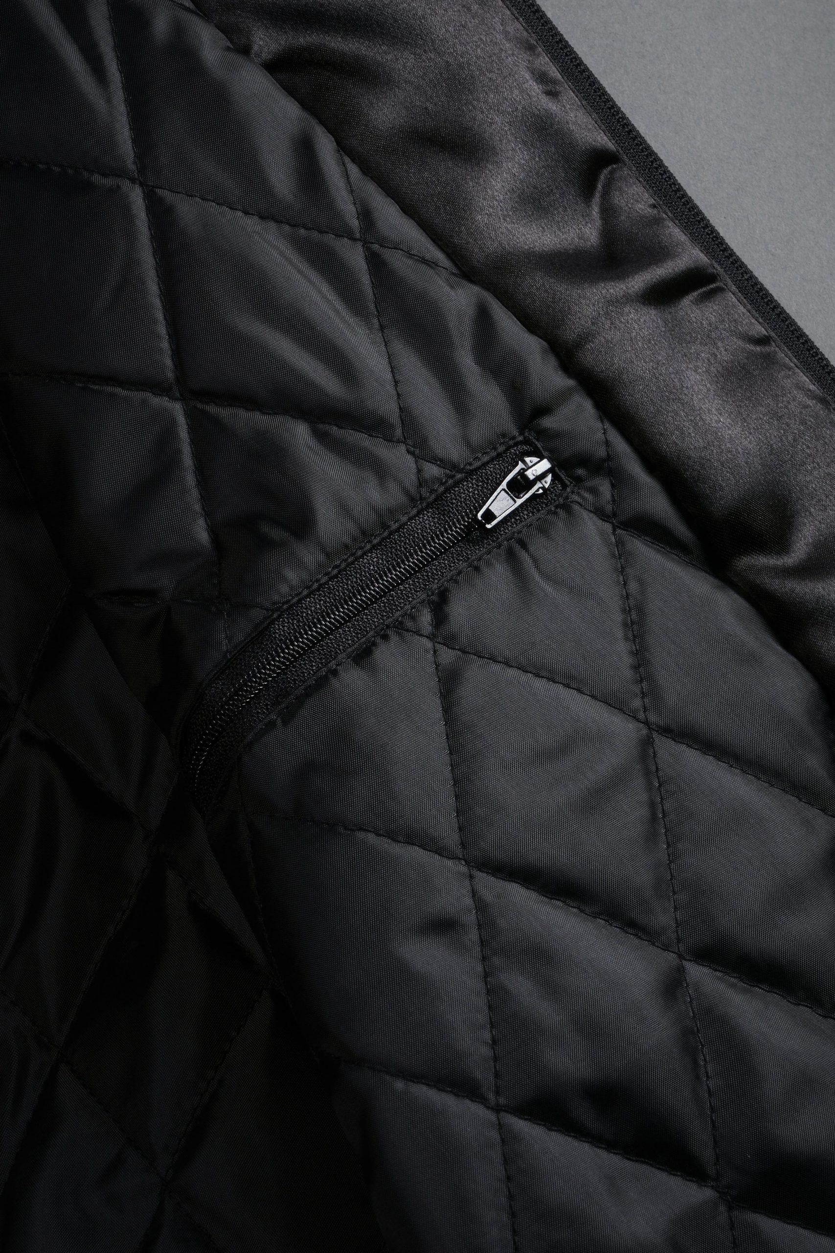 Last Love Unisex Cropped Satin Bomber Jacket in Black - Image 20