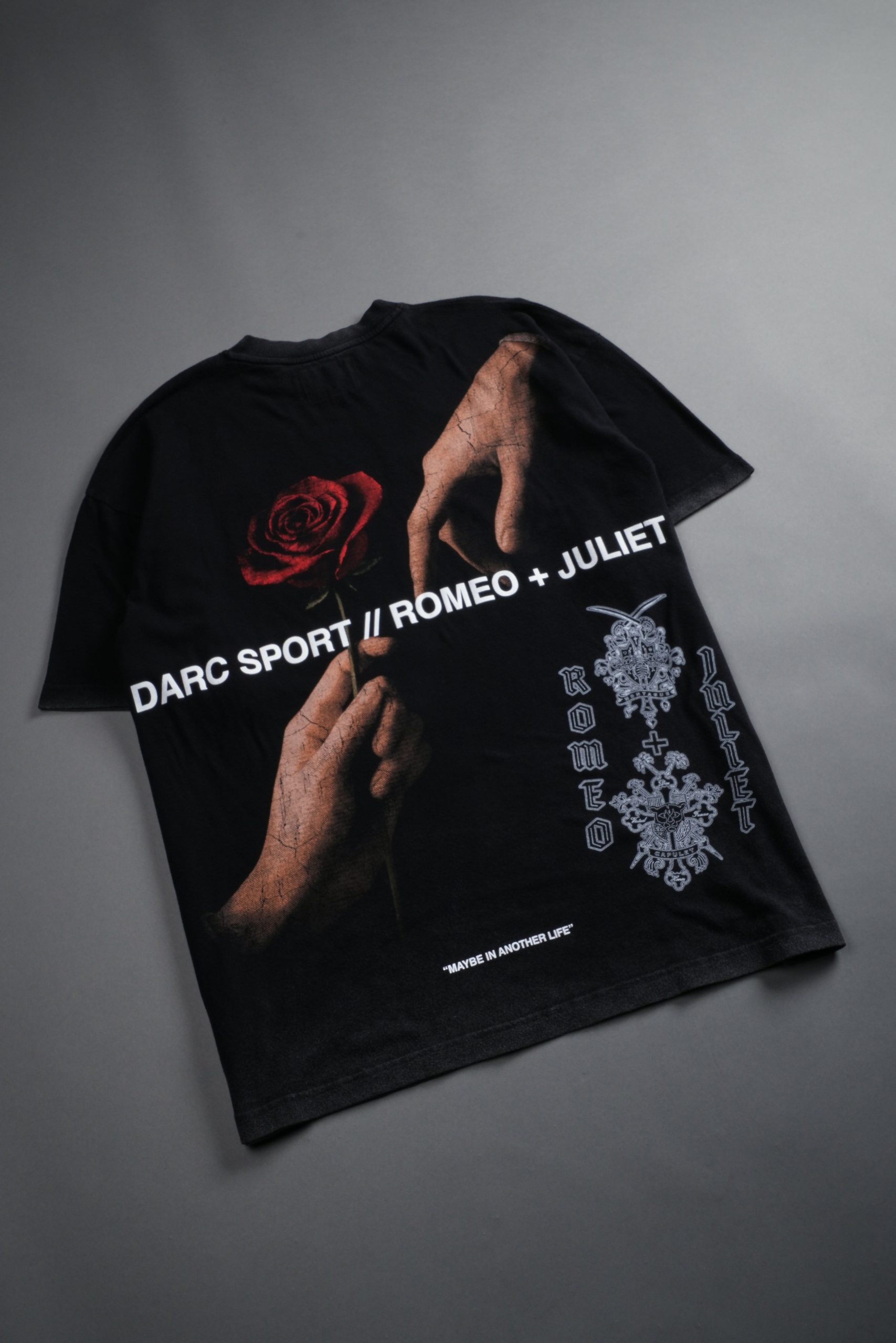Crossed Hearts Premium Oversized Tee in Black - Image 10