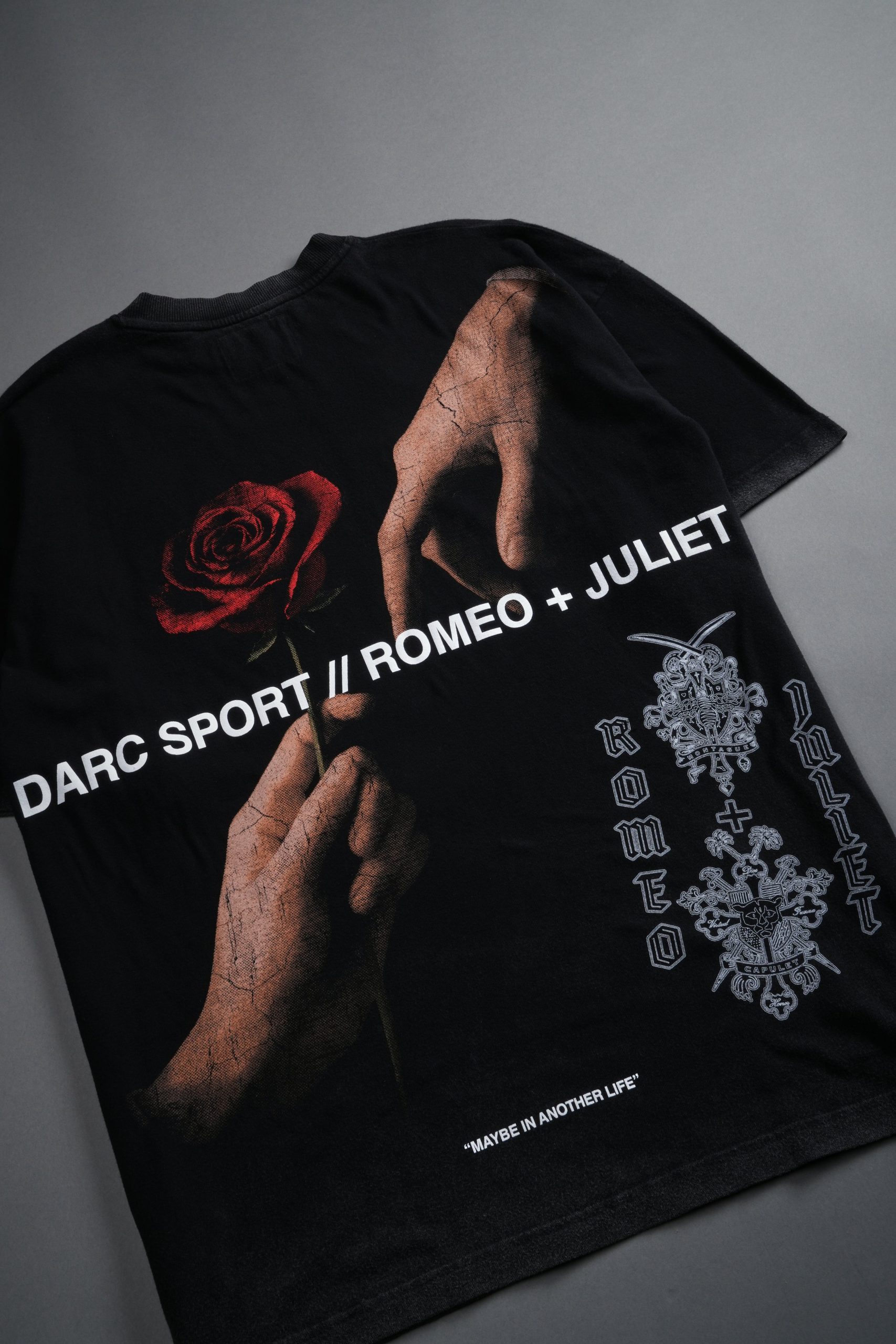 Crossed Hearts Premium Oversized Tee in Black - Image 11