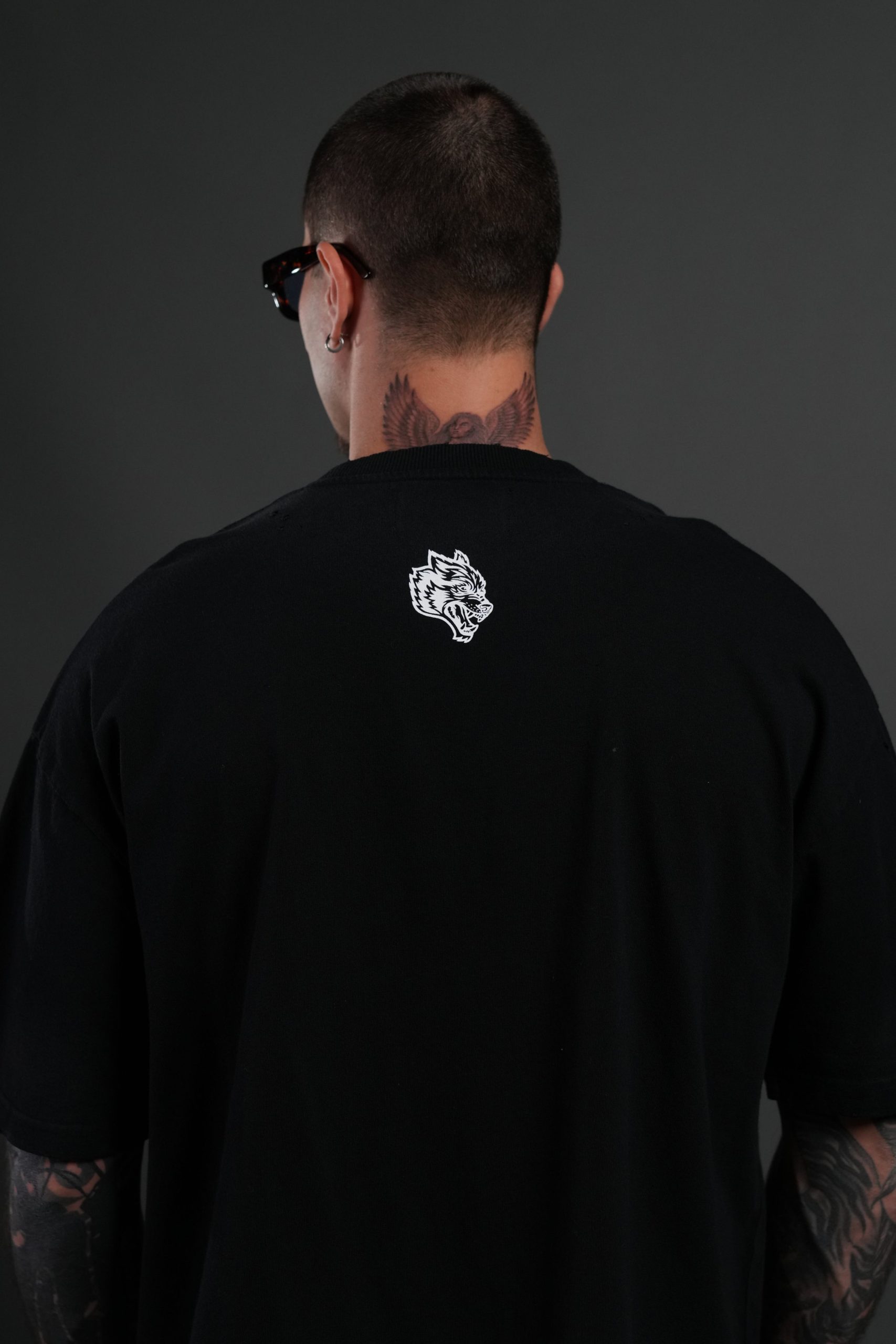 Hell is Real Distressed Grunge Box Cut Tee V2 in Black Drift Wash - Image 8