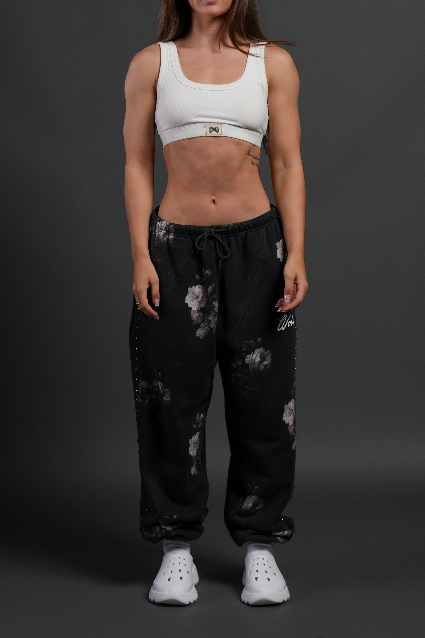 Rose Thorn Lightweight Lounger Sweat Pants in Black Rose Thorn - Image 3
