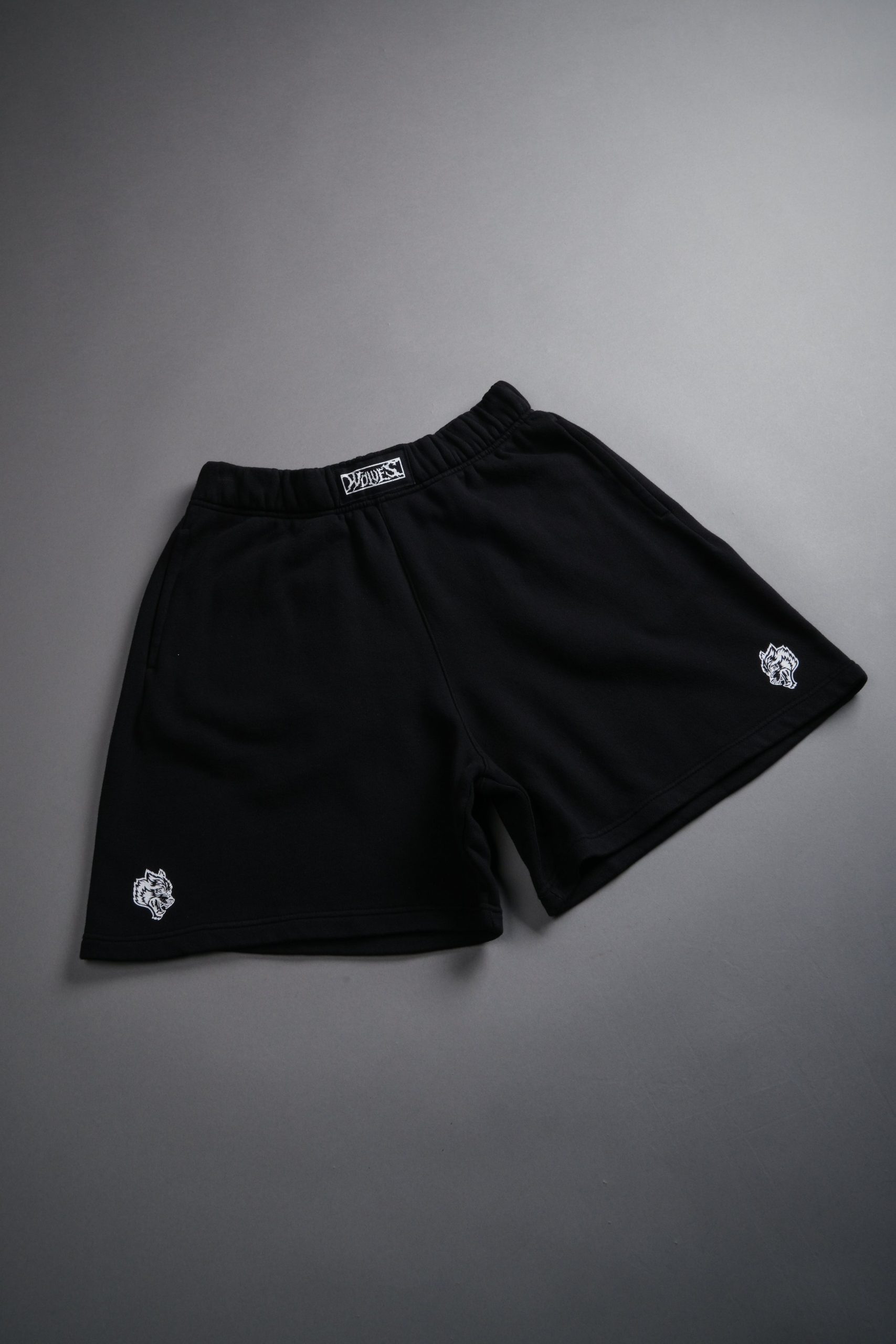 Box Patch Dual Post Lounge Sweat Shorts V2 in Black - Image 8