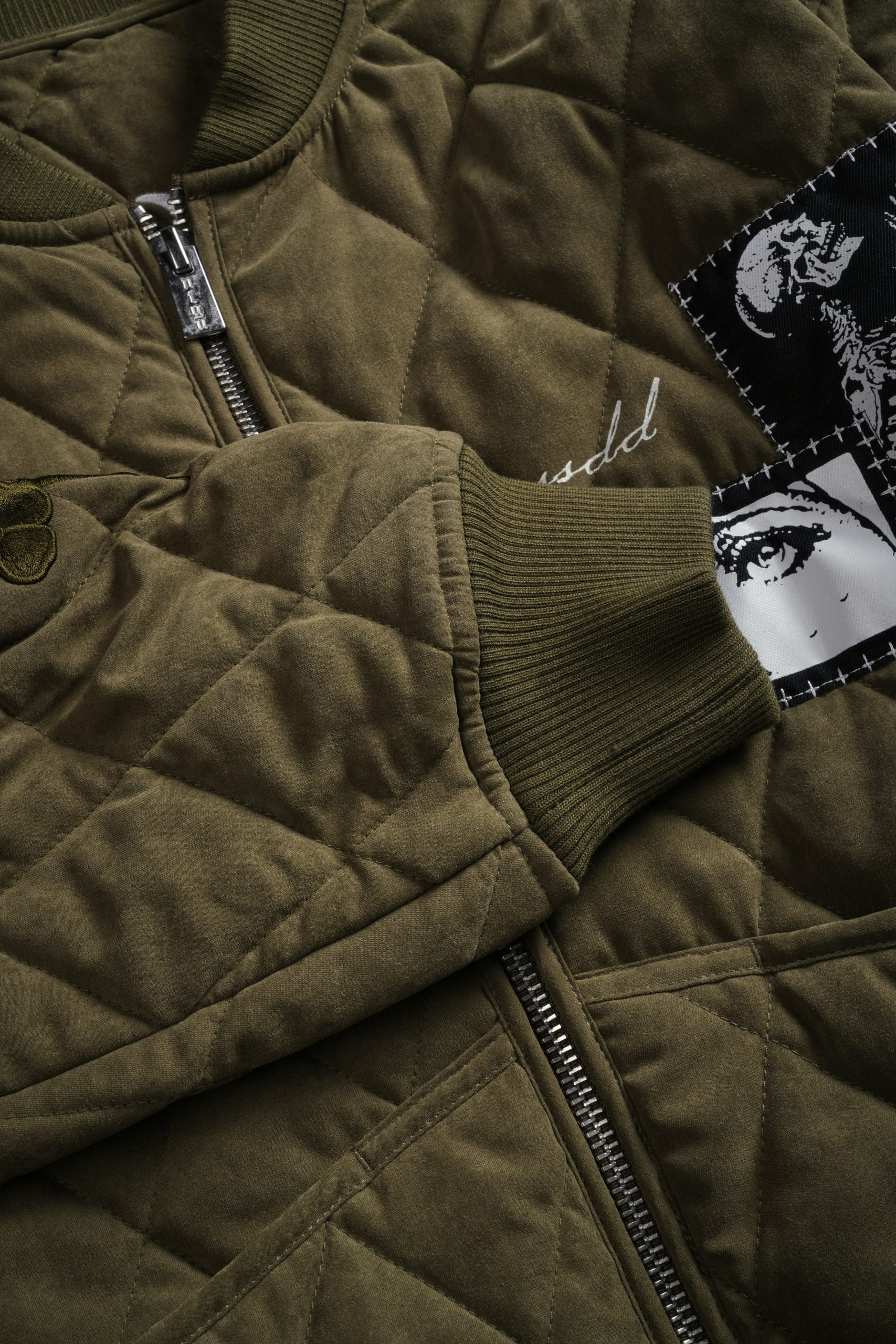 Sacred Wolves Boxy Darco Quilted Jacket in Olive - Image 10