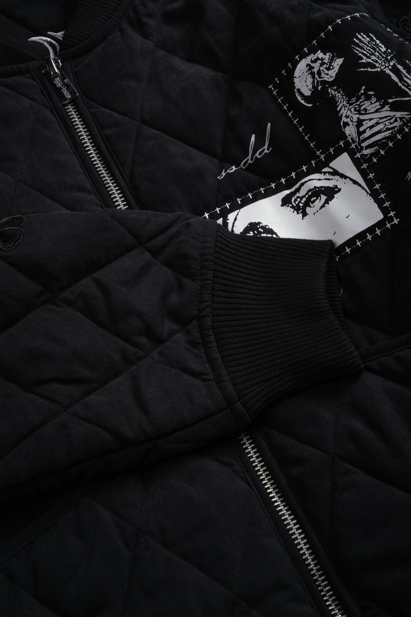 Sacred Wolves Boxy Darco Quilted Jacket in Black - Image 10