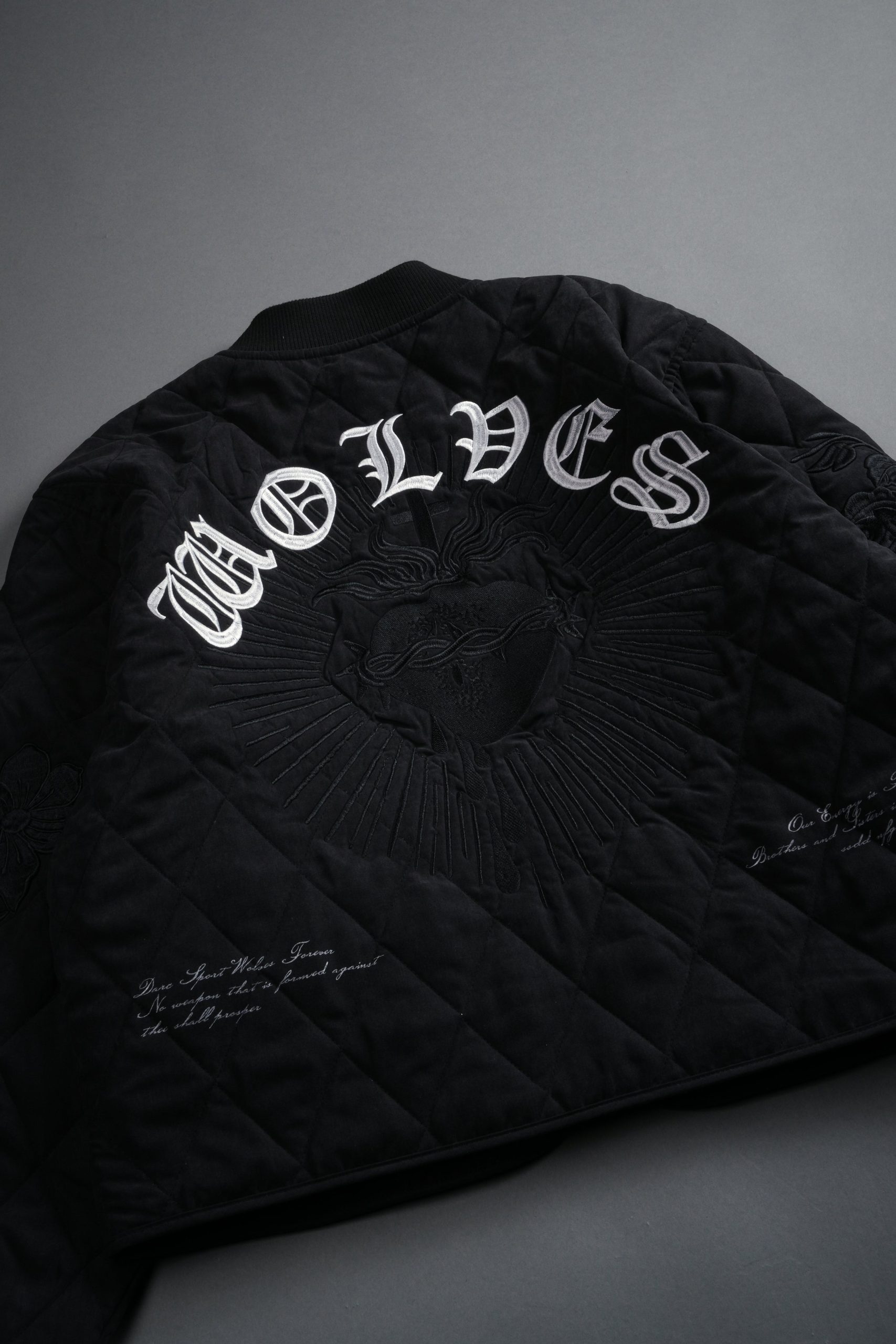 Sacred Wolves Boxy Darco Quilted Jacket in Black - Image 13