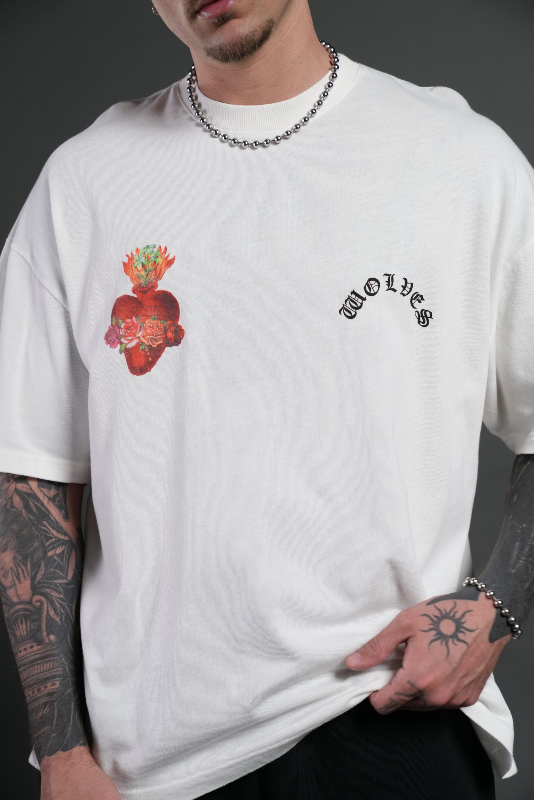Heart Oath Premium Oversized Tee in Cream - Image 7
