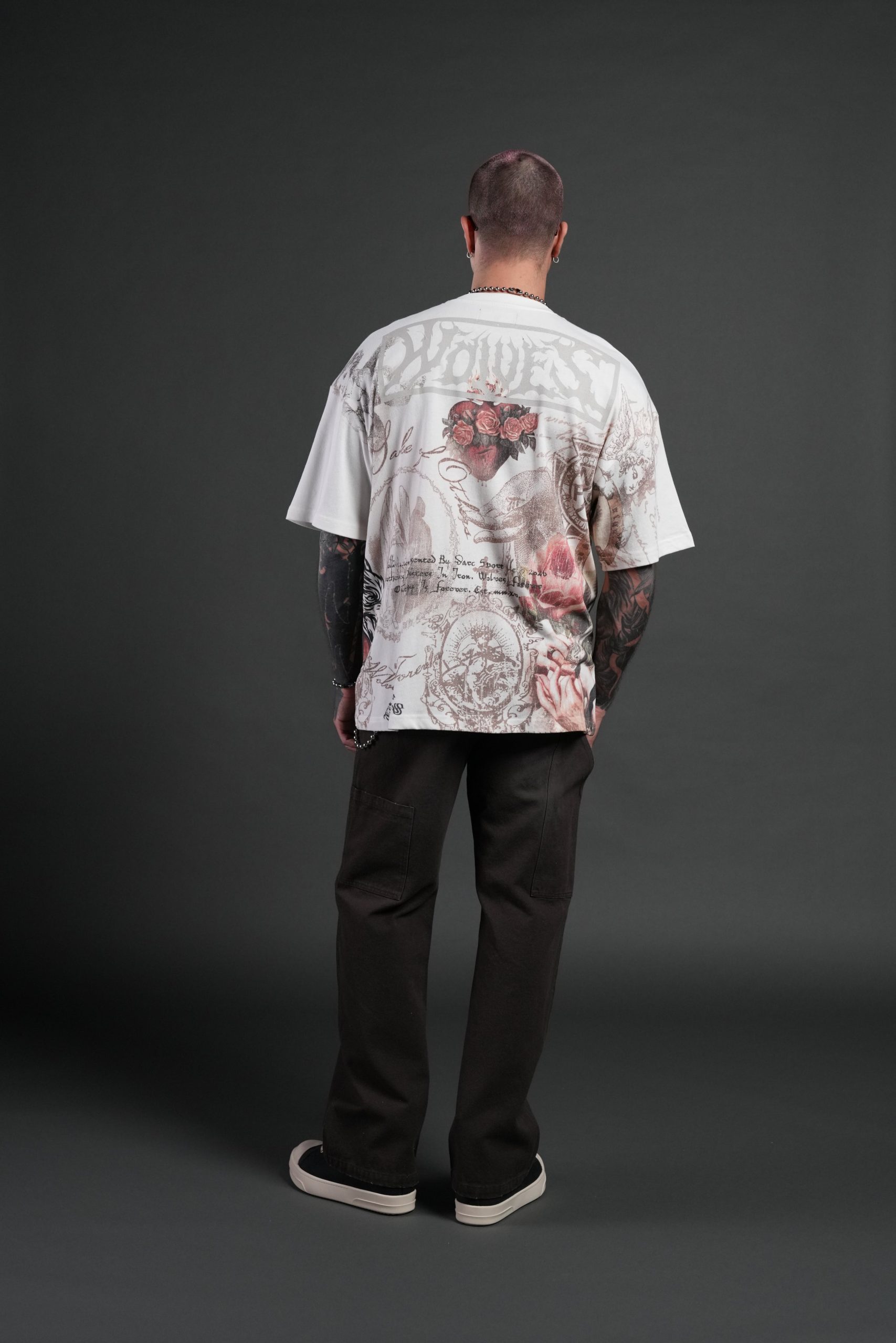 Heart of Thorns Premium Oversized Tee in Cream - Image 6
