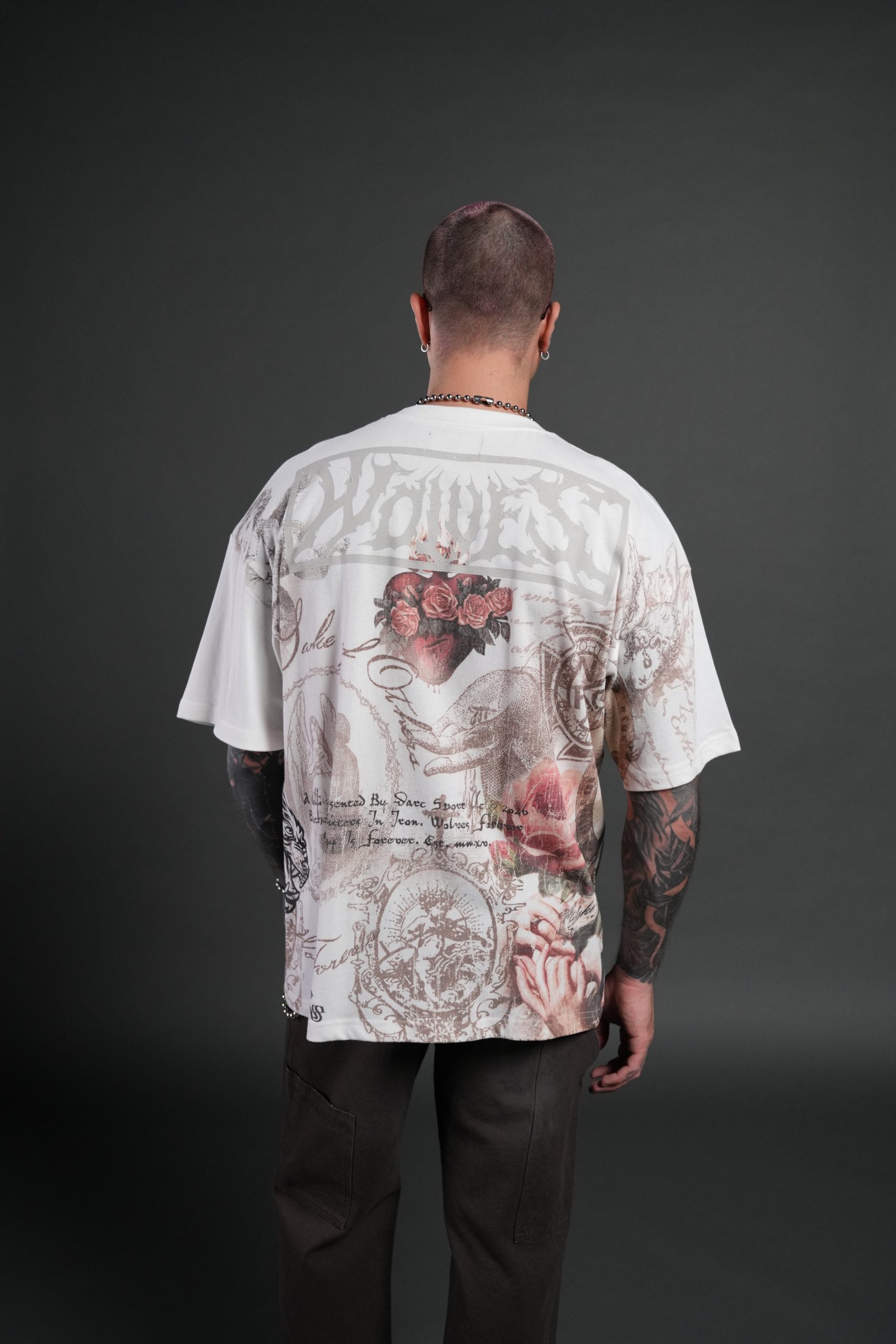 Heart of Thorns Premium Oversized Tee in Cream - Image 2