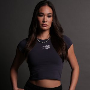 Wolf Label SSDDNFGU Baby Tee in Midnight Blue