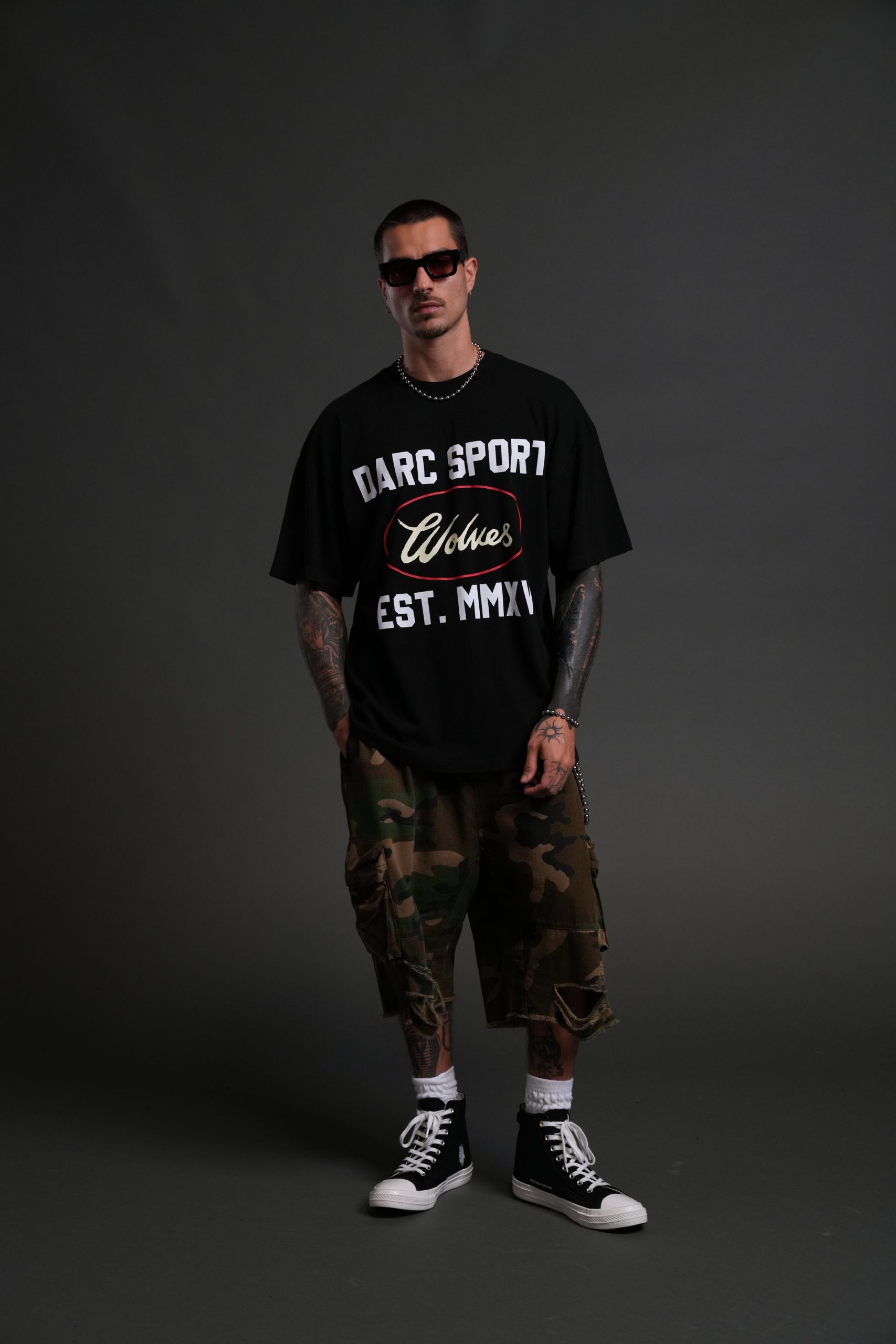 Darc Sport MMXV Premium Oversized Tee in Black - Image 4