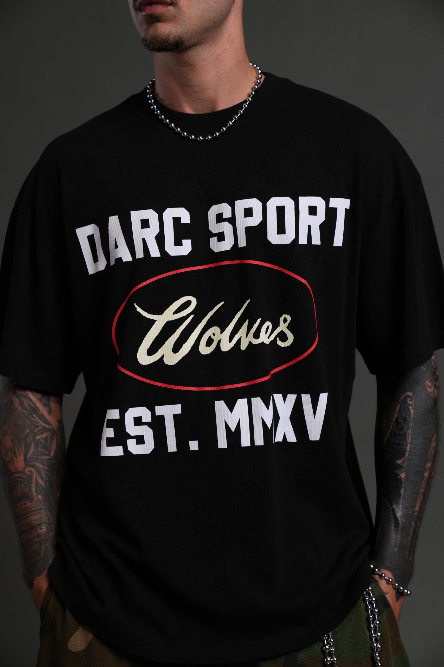 Darc Sport MMXV Premium Oversized Tee in Black - Image 6