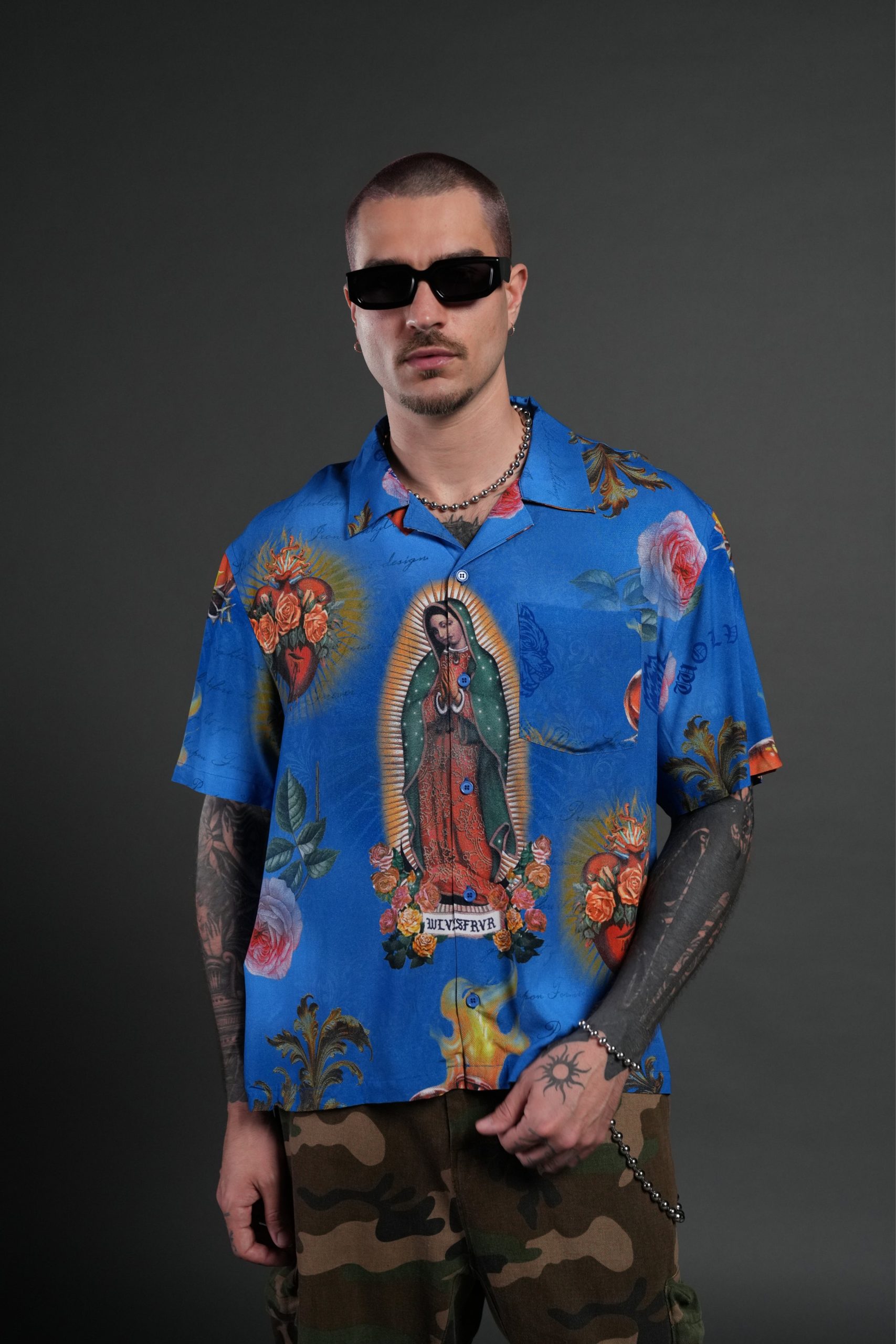 Sacred Path Mid-Length Button Up in Corazon de Fuego - Image 4