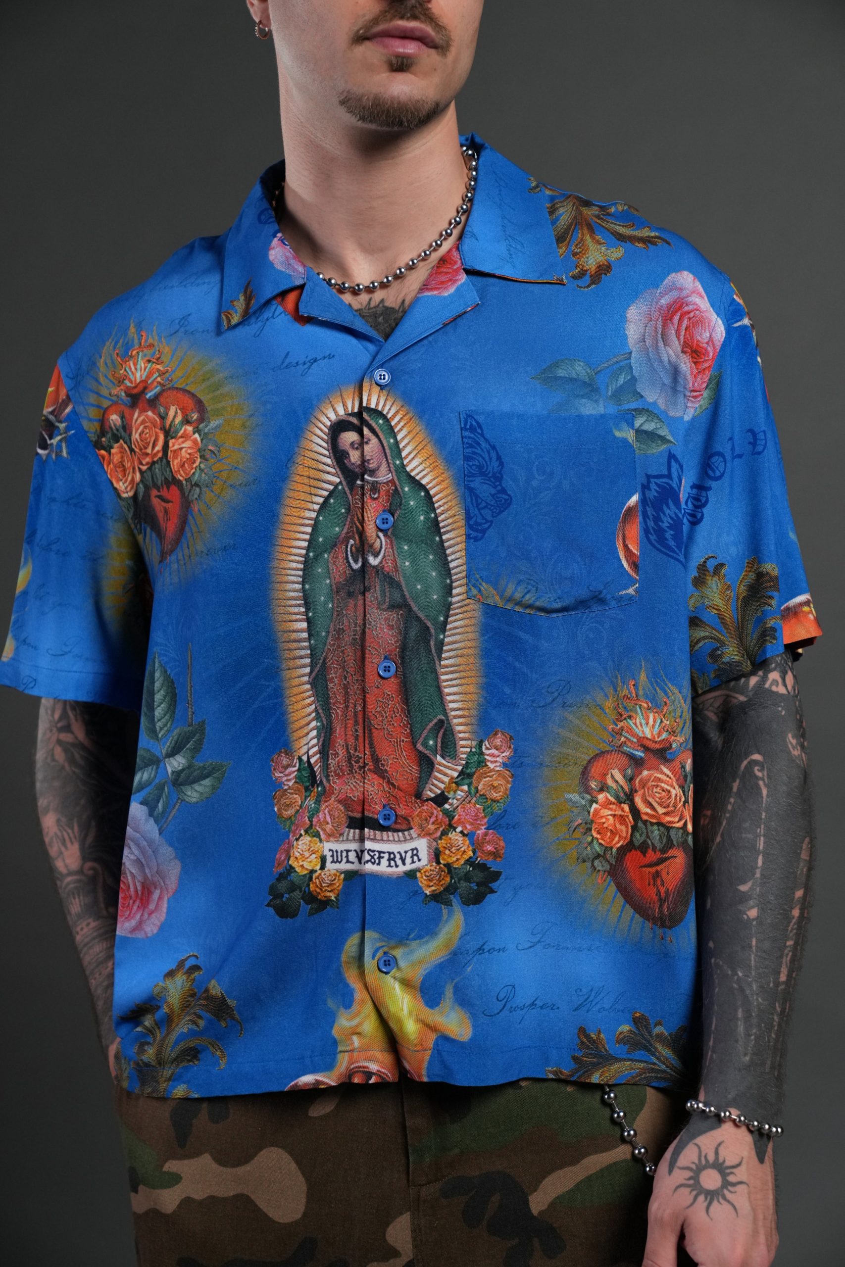 Sacred Path Mid-Length Button Up in Corazon de Fuego - Image 7