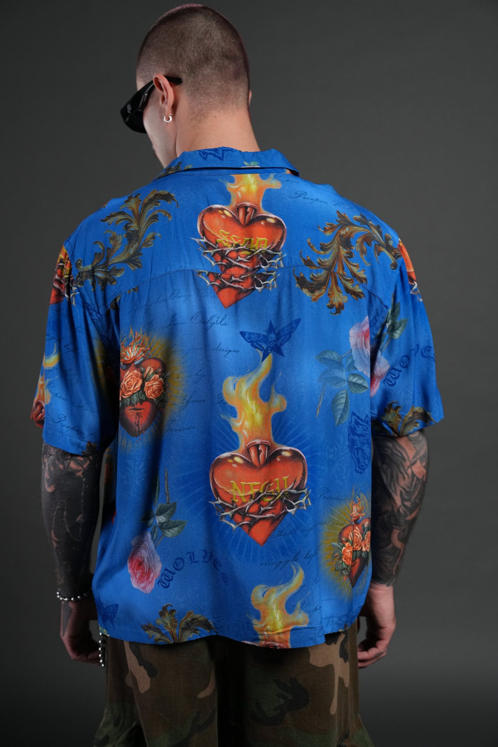 Sacred Path Mid-Length Button Up in Corazon de Fuego - Image 8