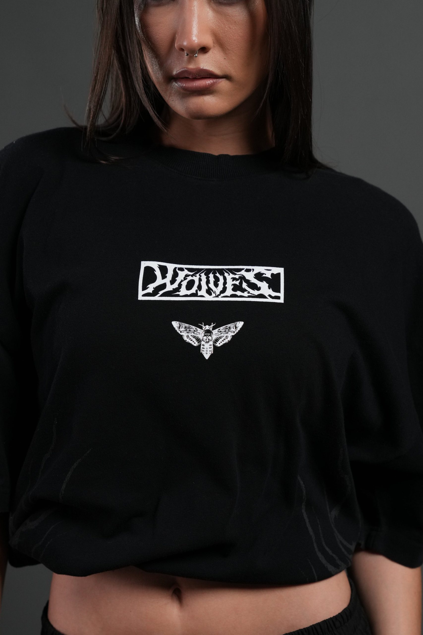 Death's-Head Premium Oversized Tee in Black - Image 7