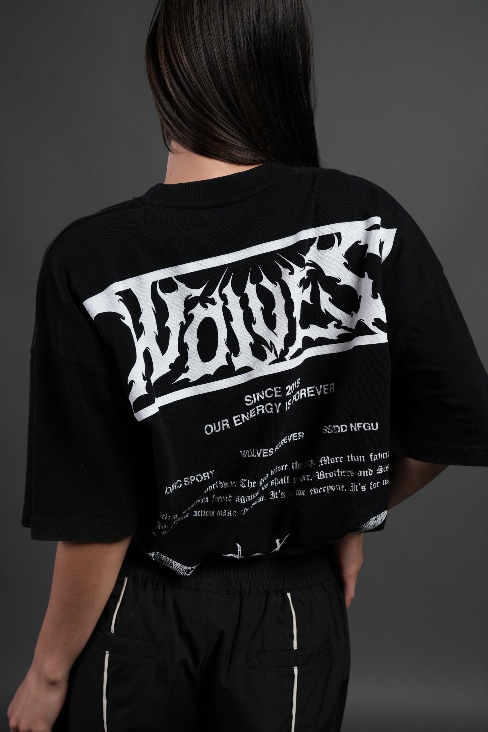 Death's-Head Premium Oversized Tee in Black - Image 4