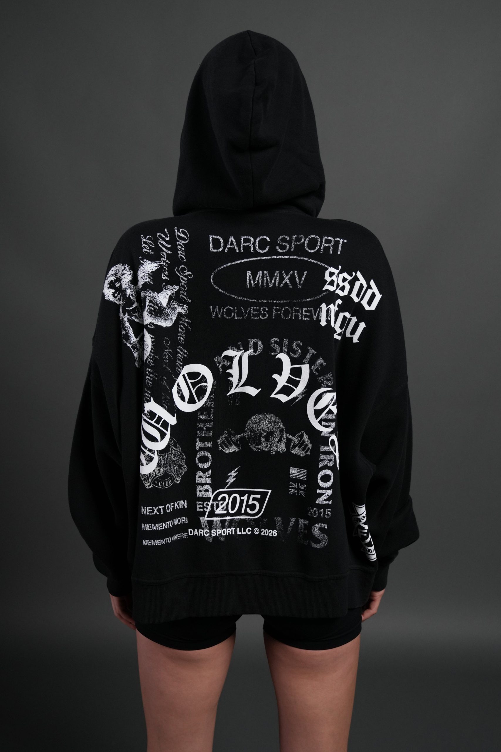 Next Of Kin NFGU Vex Double Zip Hoodie in Black - Image 4
