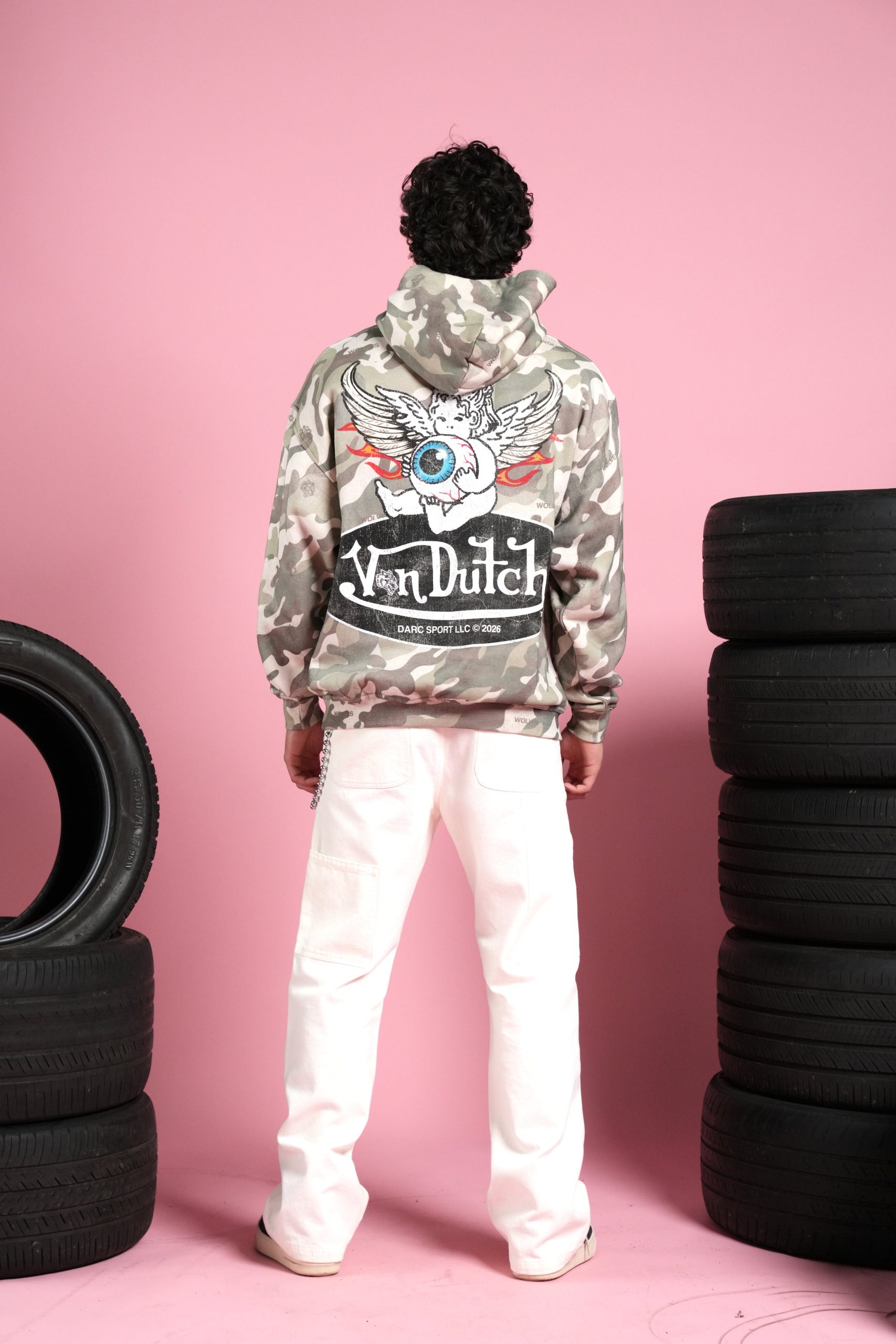 Von Wild Pierce Hoodie in Dsvd Green Camo - Image 6