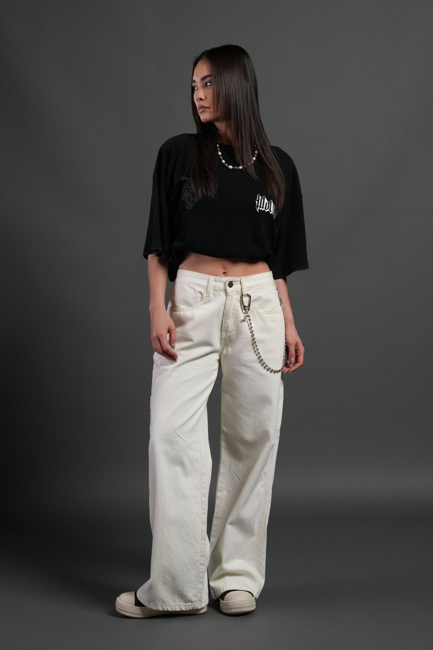 Wlvs Fire Premium Oversized Tee in Black - Image 5