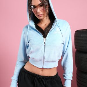 Darc Covenant Tia Zip Up Hoodie in Baby Blue