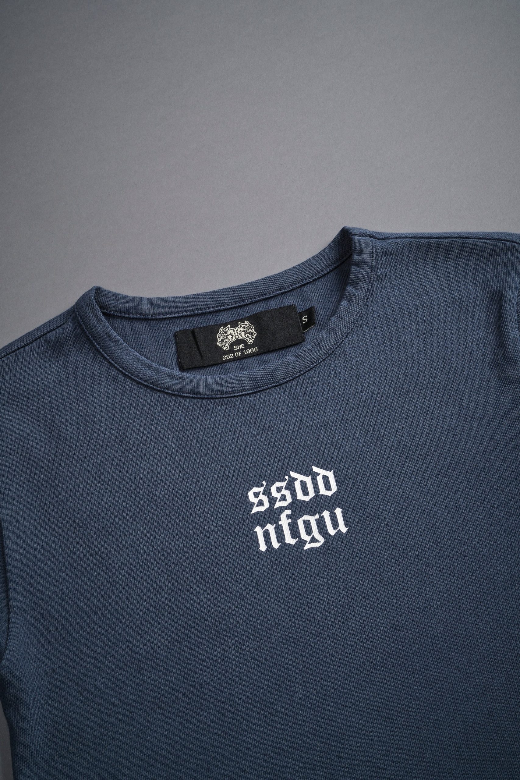 Wolf Label SSDDNFGU Baby Tee in Darc Blue - Image 8