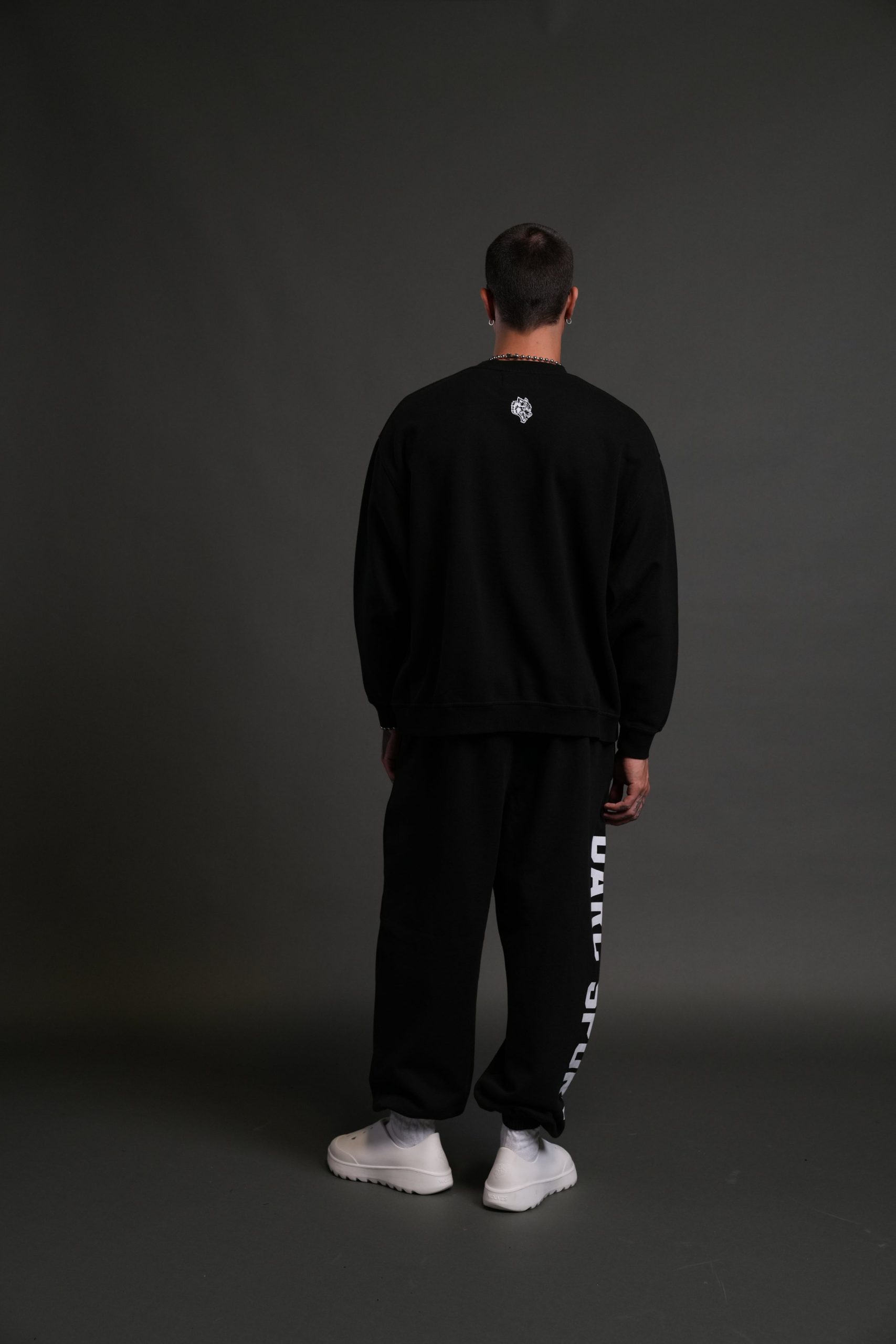 Darc Sport MMXV Grunge Oversized London Unisex Crewneck in Black - Image 6