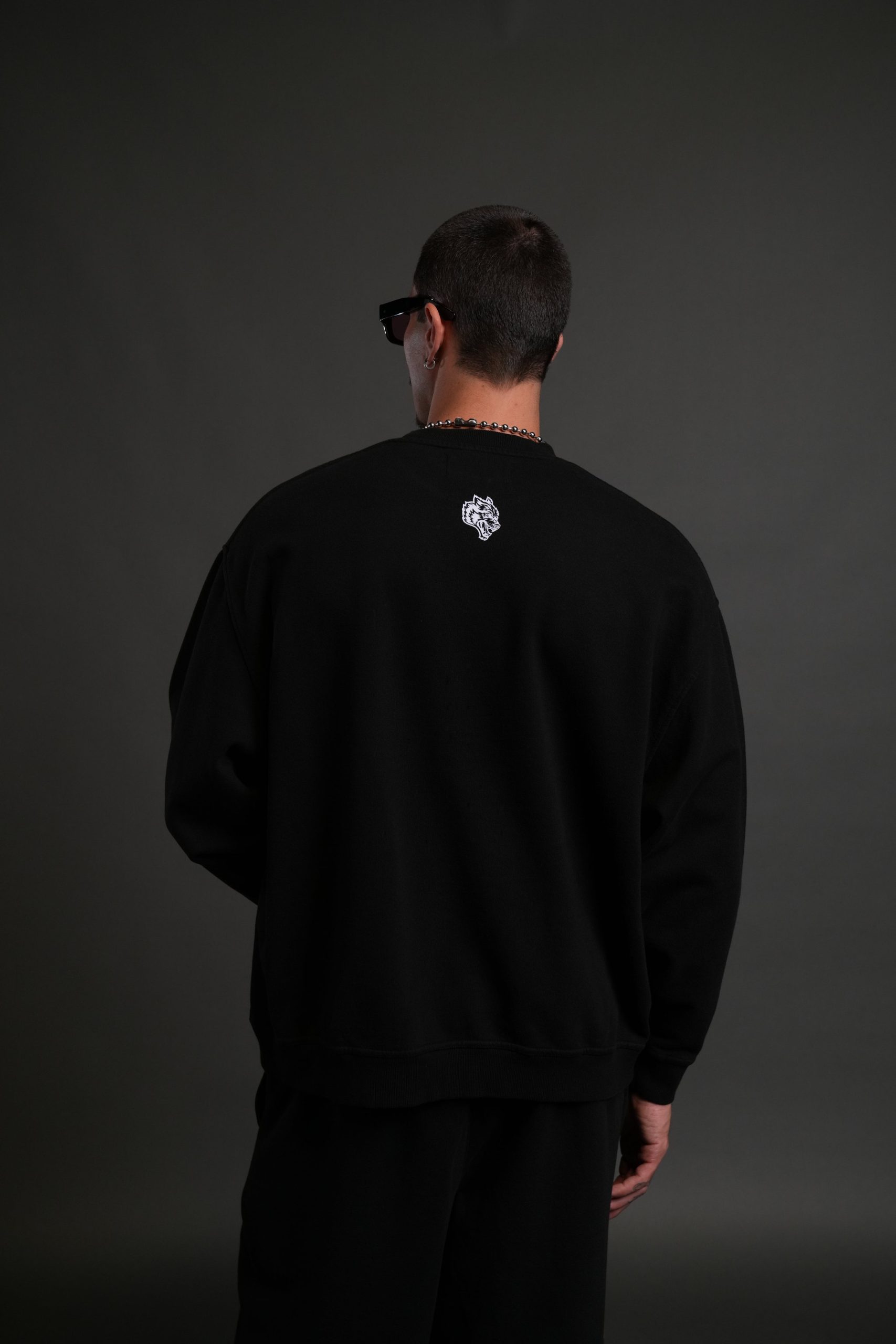 Darc Sport MMXV Grunge Oversized London Unisex Crewneck in Black - Image 2