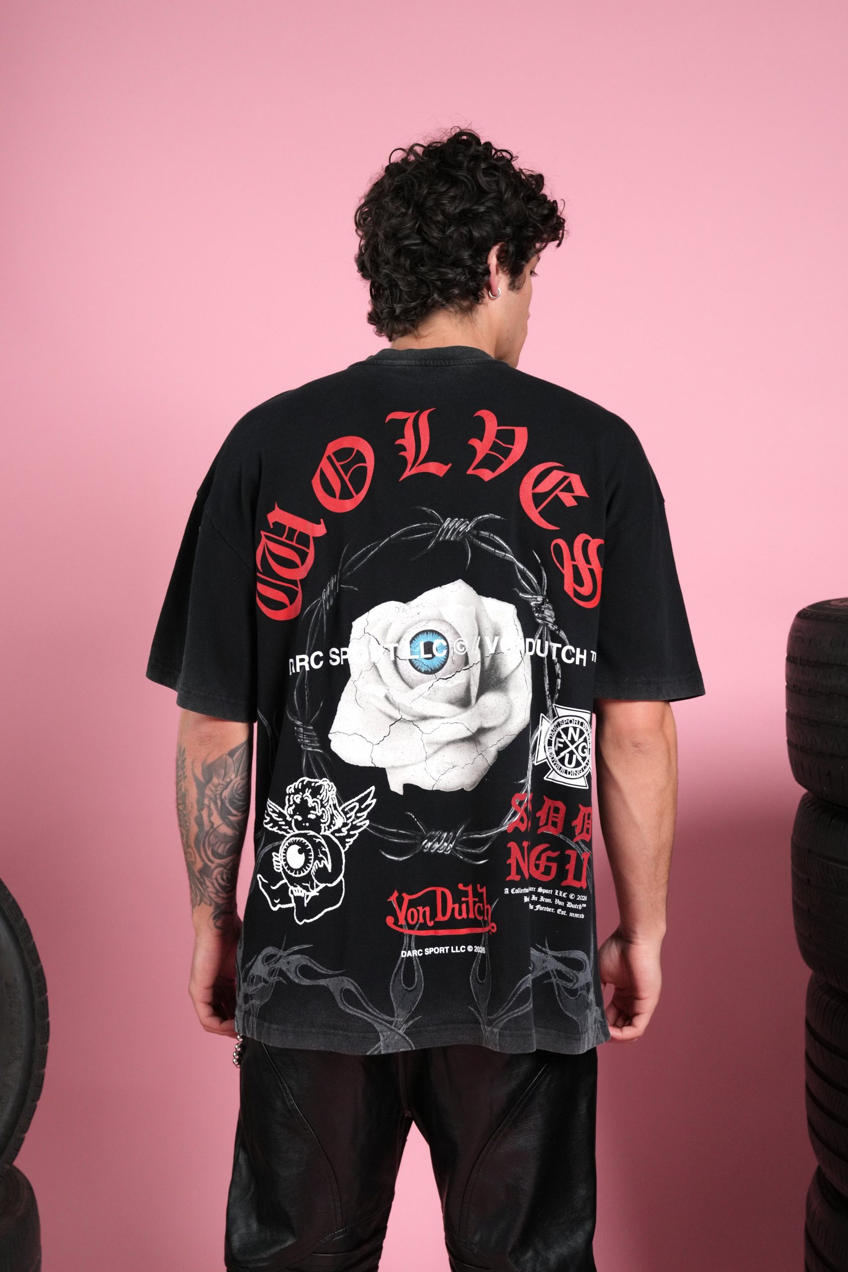 Eye Of The Beholder V2 Premium Oversized Tee in Black - Image 4