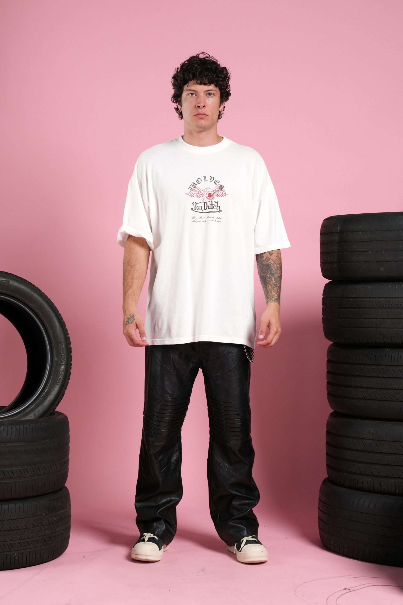 DSVD NFGU Premium Oversized Tee in Cream - Image 5