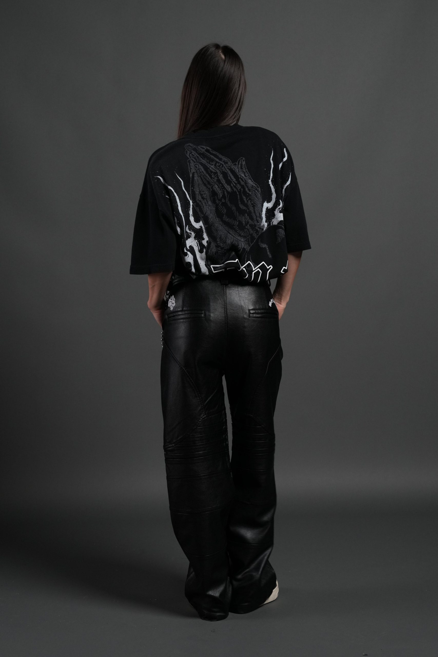 Our Sacrifice Premium Oversized Tee in Black Sun Fade - Image 6
