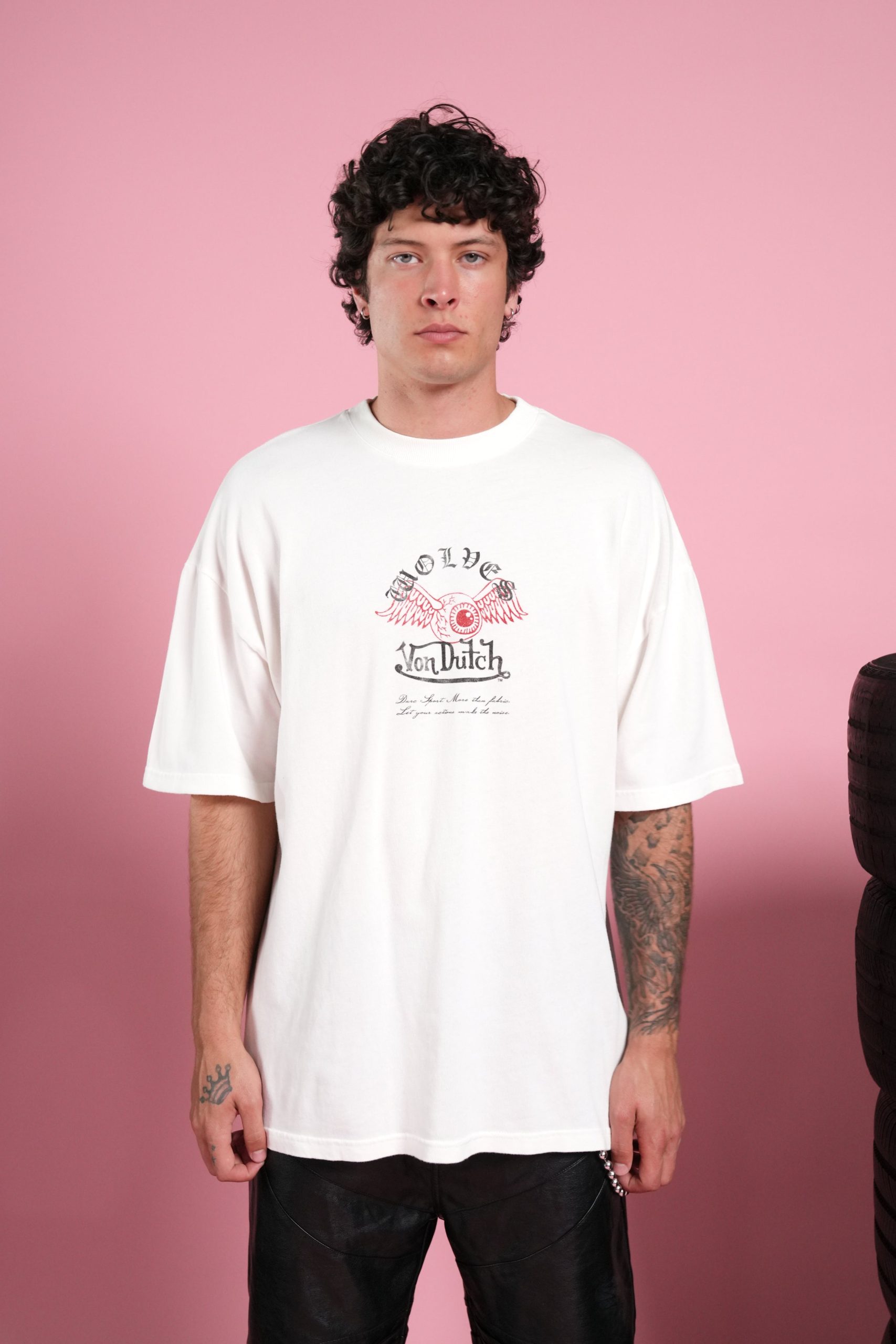 DSVD NFGU Premium Oversized Tee in Cream - Image 2