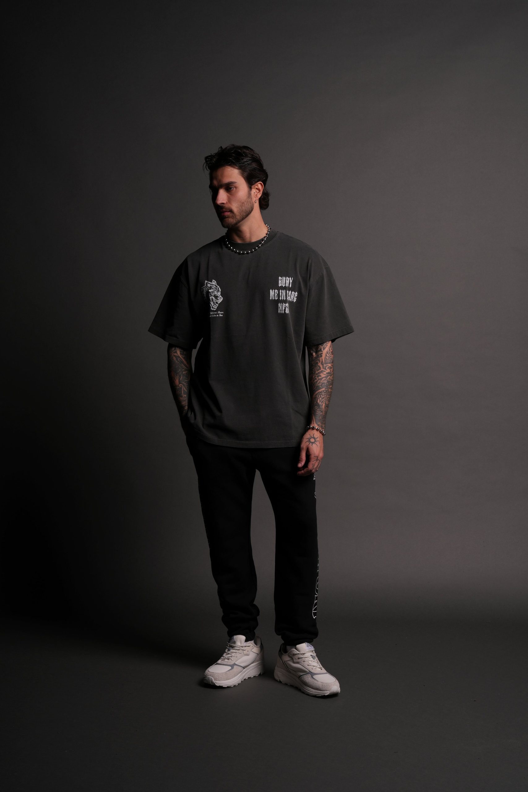 Bury Me In Darc Grunge Tee in Wolf Gray - Image 4