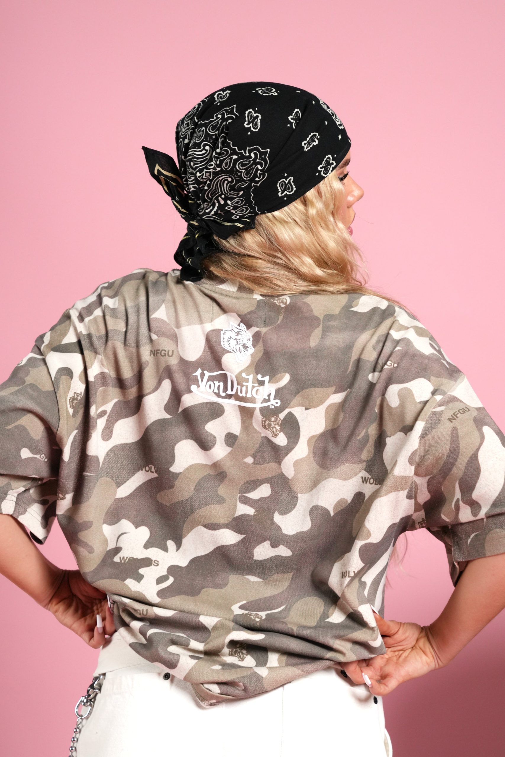 Flight Club V2 Premium Oversized Tee in Dsvd Green Camo - Image 15