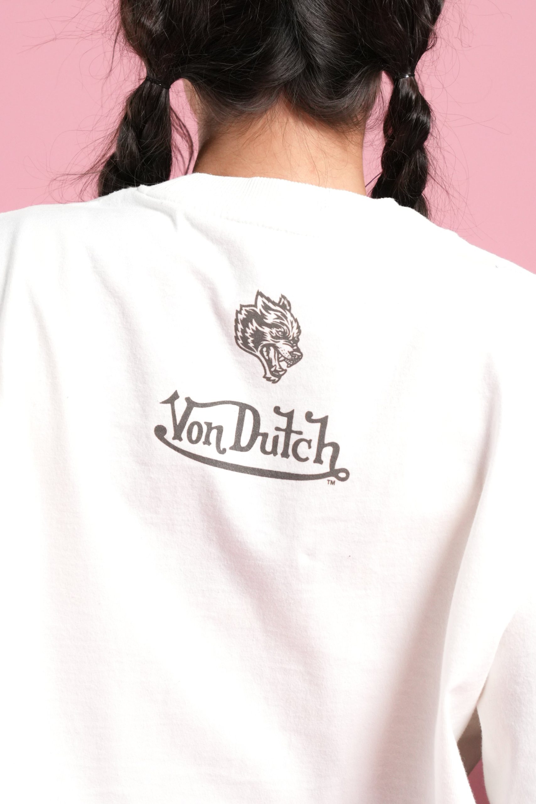 Flight Club V2 Grunge Mid Length Raw Hem Tee in Cream - Image 14