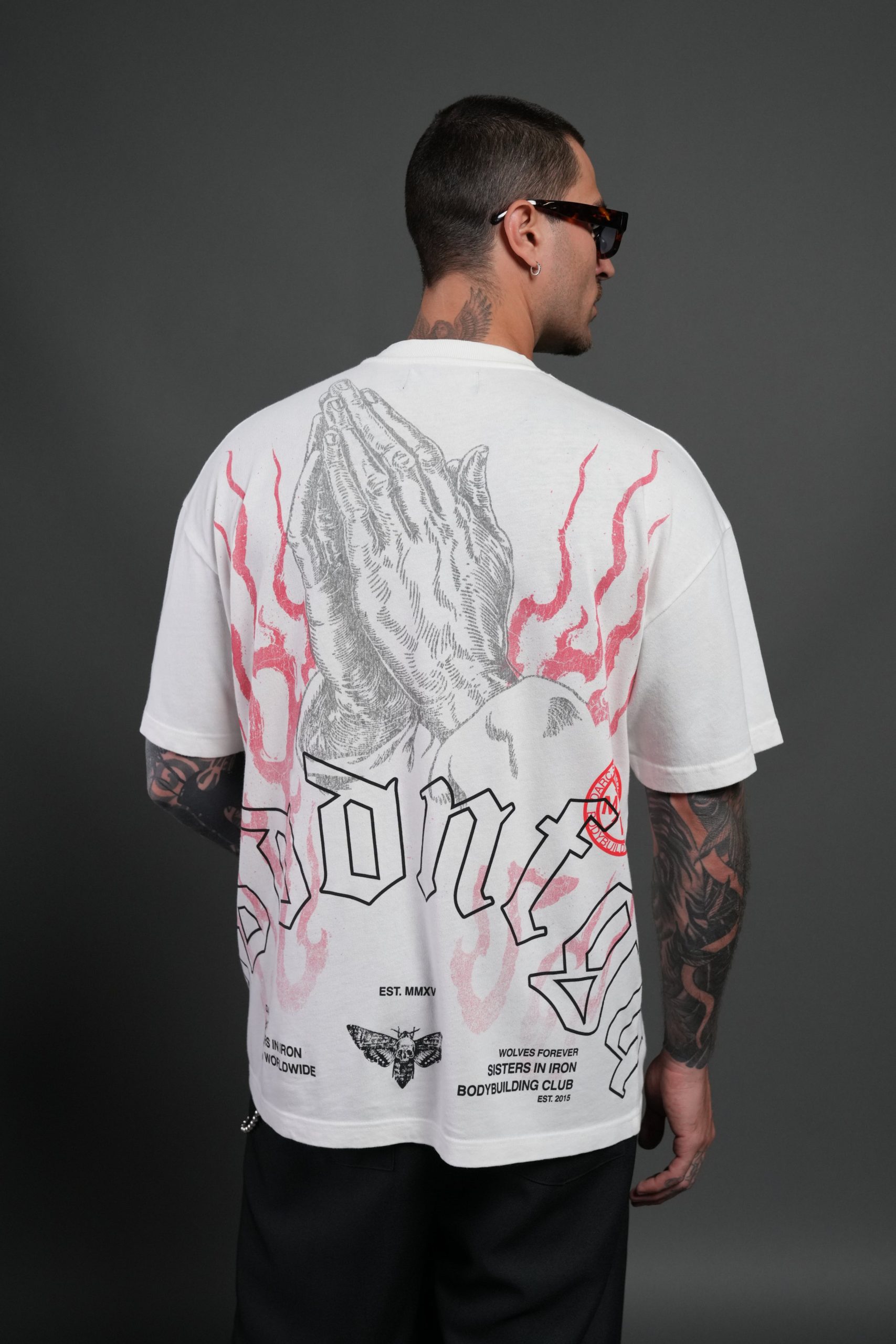 Our Sacrifice Premium Oversized Tee in Cream - Image 4