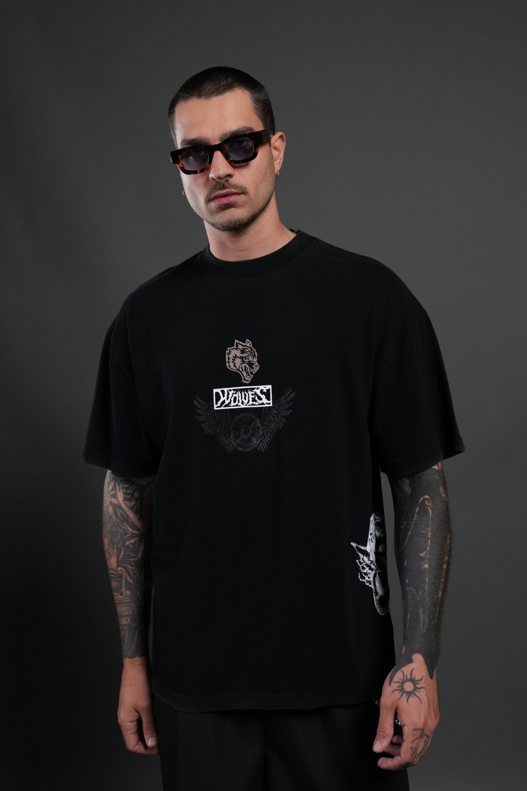 Fearless NFGU Premium Oversized Tee in Black - Image 2