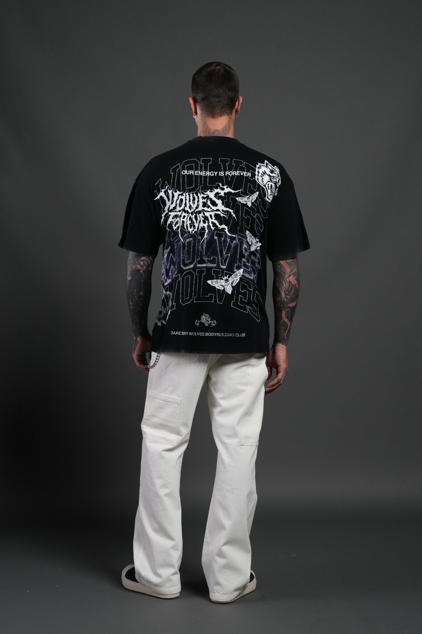 Work In Silence NFGU Premium Oversized Tee in Black - Image 6