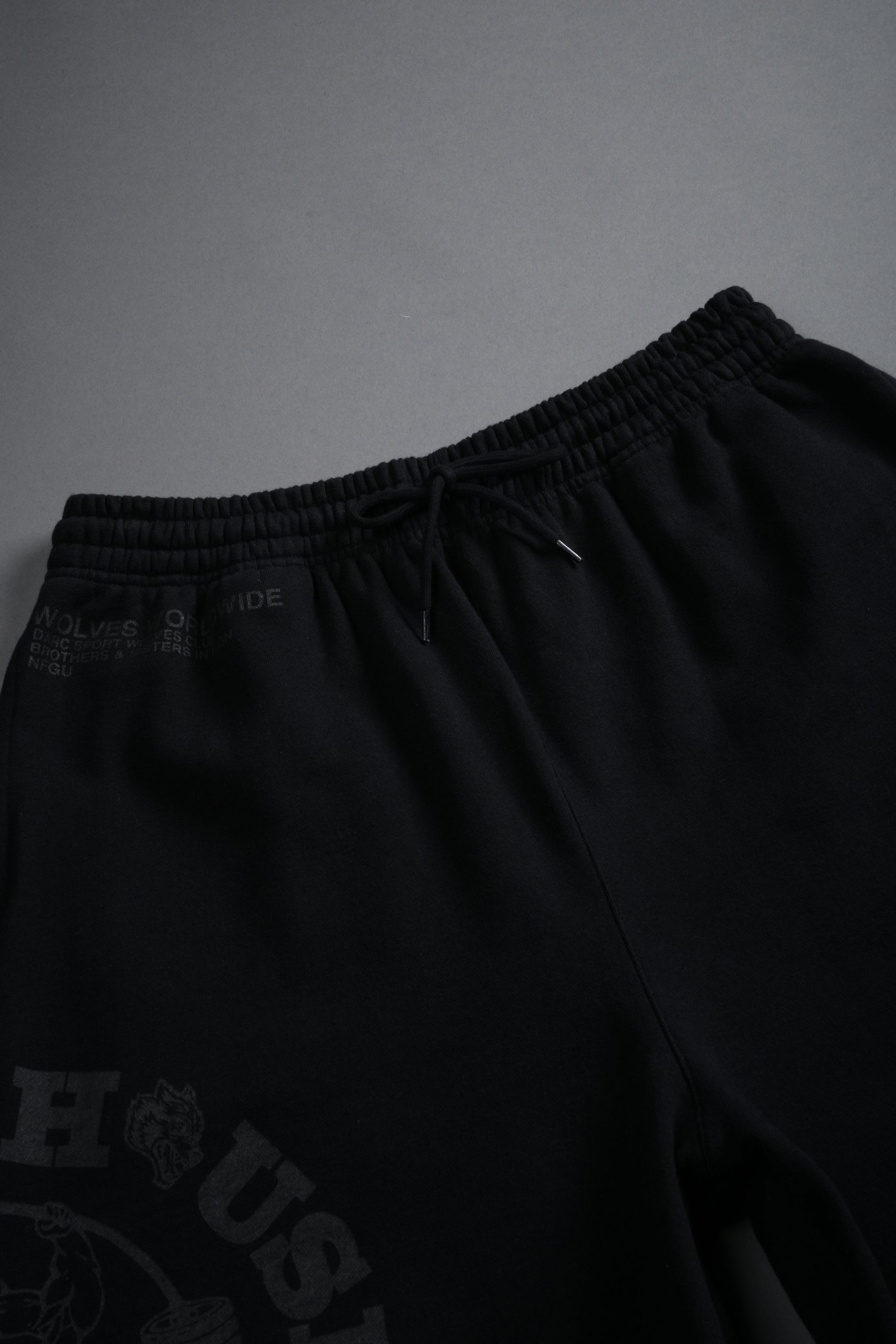 Powerhouse of the Wolves Grunge Brock Sweat Shorts in Black - Image 7