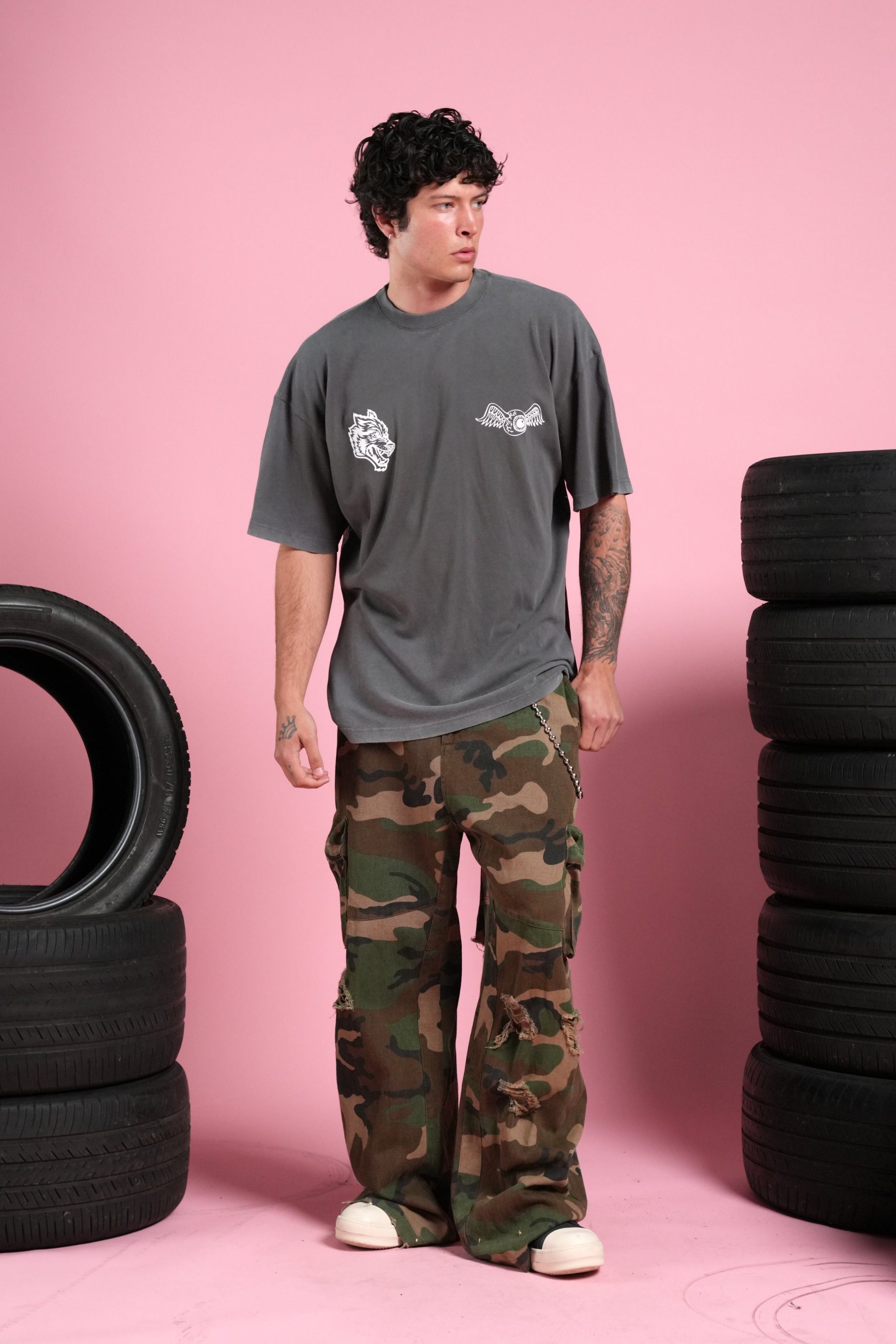 Kulture Klash V2 Premium Oversized Tee in Wolf Gray - Image 5