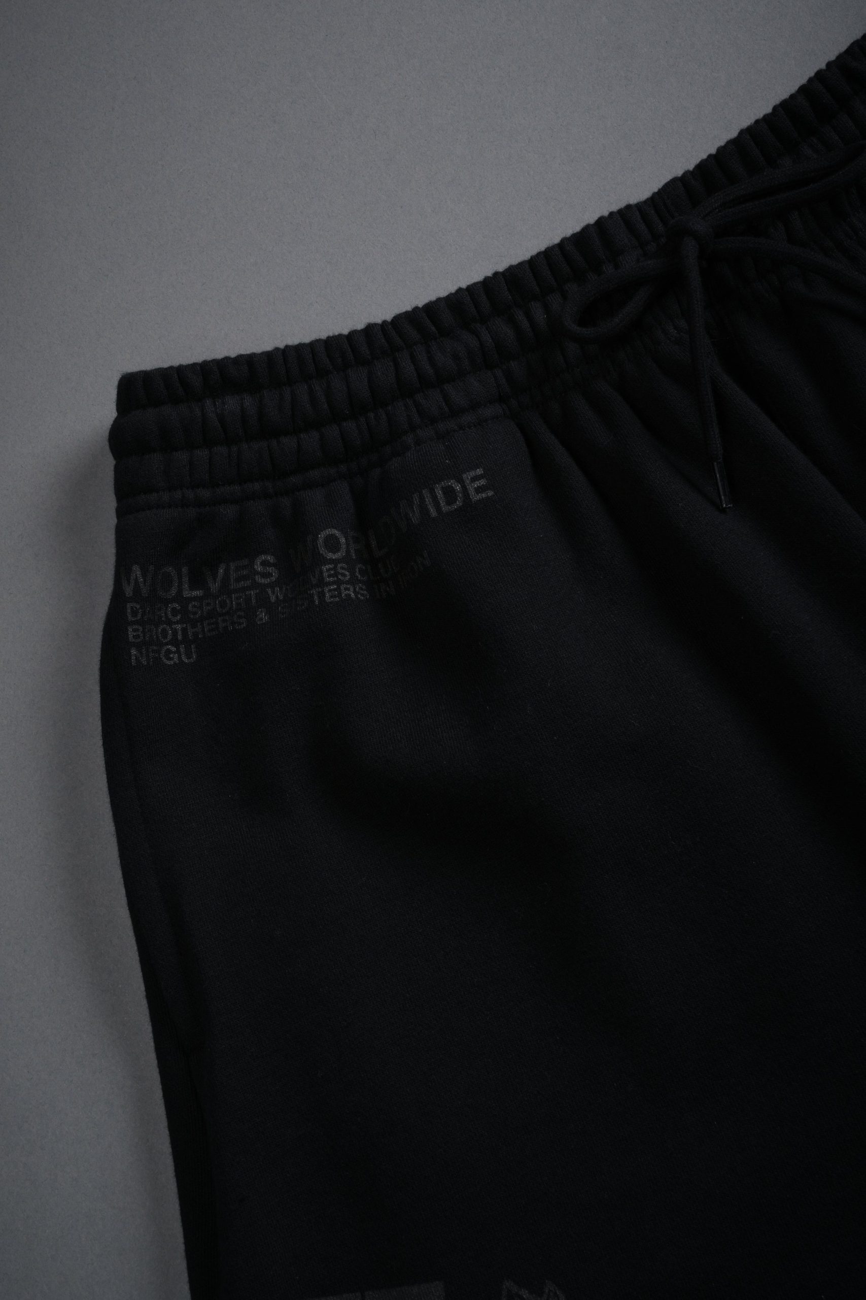 Powerhouse of the Wolves Grunge Brock Sweat Shorts in Black - Image 8